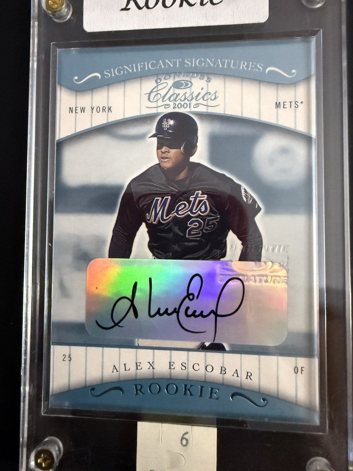 2001 Donruss Classics Significant Signatures Alex Escobar Auto New York Mets