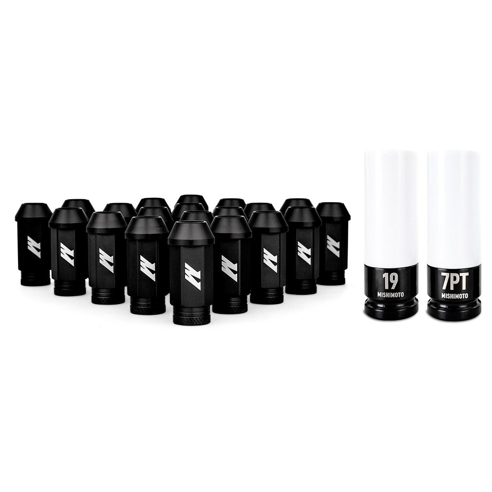 Mishimoto MMLG-15-20LBK Alu. Locking Lug Nuts M12x1.5 20pc Set Black