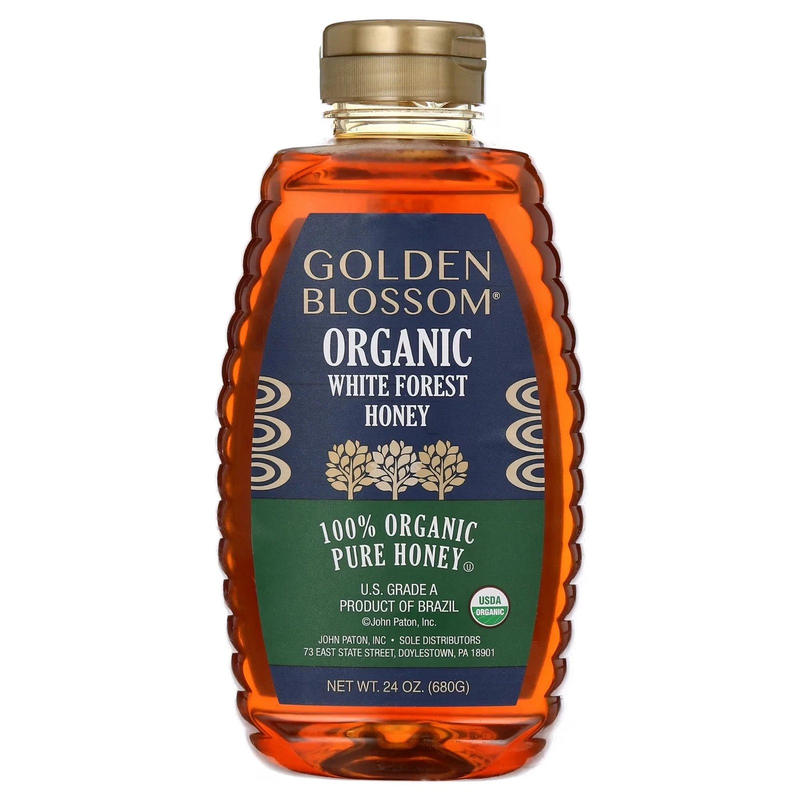 Golden blossom organic Honey 100% unfiltered Honey Imported From brazil 24 Oz...