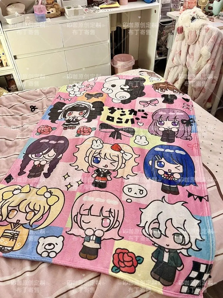 Danganronpa Anime Flannel Blanket Throw Home Sofa Lunch Break Blankets Blankets Danganronpa Anime Flannel Blanket Throw Home Sofa Lunch Break Blankets Blankets