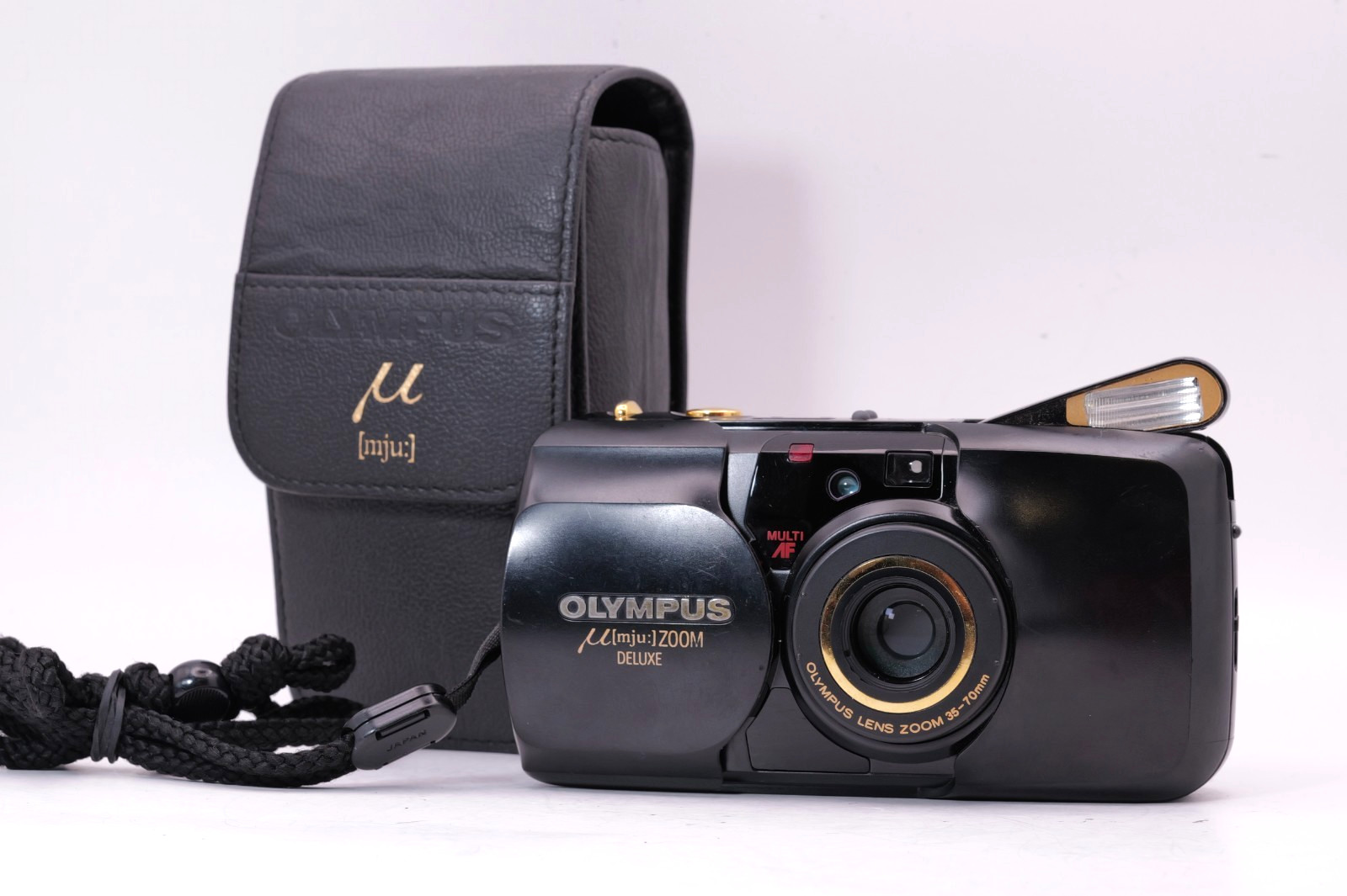 【N MINT in Case】Olympus μ[mju:] ZOOM DELUXE 35mm Point & Shoot Film JAPAN #A338