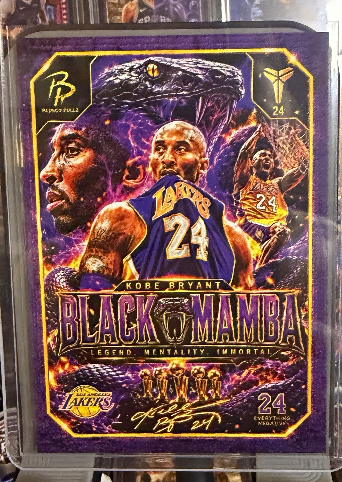Padscopullz Custom Kobe Bryant Black Mamba Insert Los Angeles Lakers Padscopullz Custom Kobe Bryant Black Mamba Insert Los Angeles Lakers