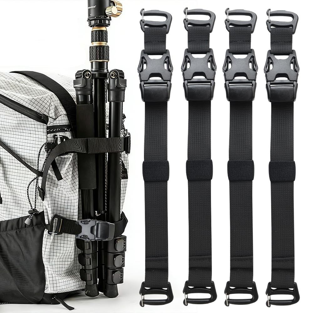 4 Pack Tactical Molle Backpack Straps, Backpack Straps Accessories, Adjustable