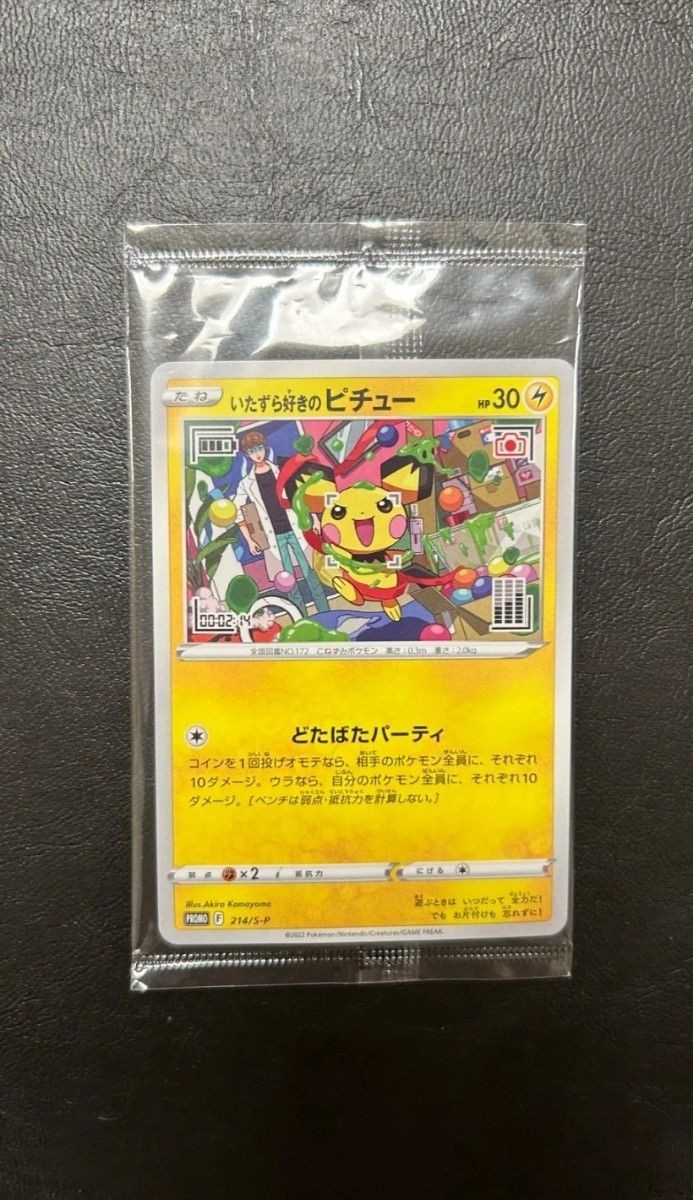 [Sealed] Mischievous Pichu 214/S-P Hajime Syacho Promo Pokemon Card Japanese