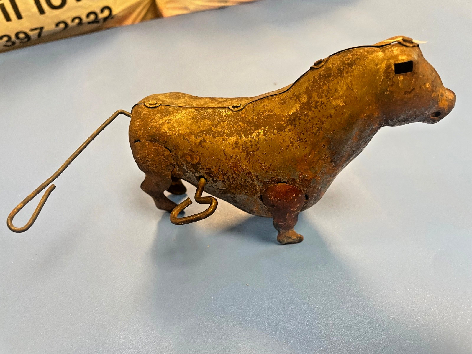 Antique Vintage Ferdinand The Bull Tin Wind-Up Toy Works