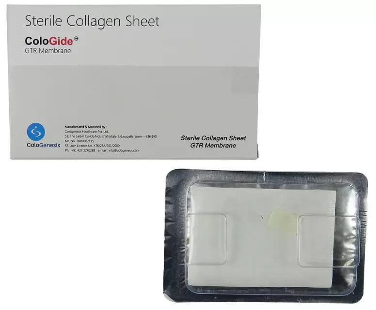 15 X DENTAL COLO GIDE STERILE COLLAGEN SHEET GTR MEMBRANE 10 X 15 mm FREESHIPING