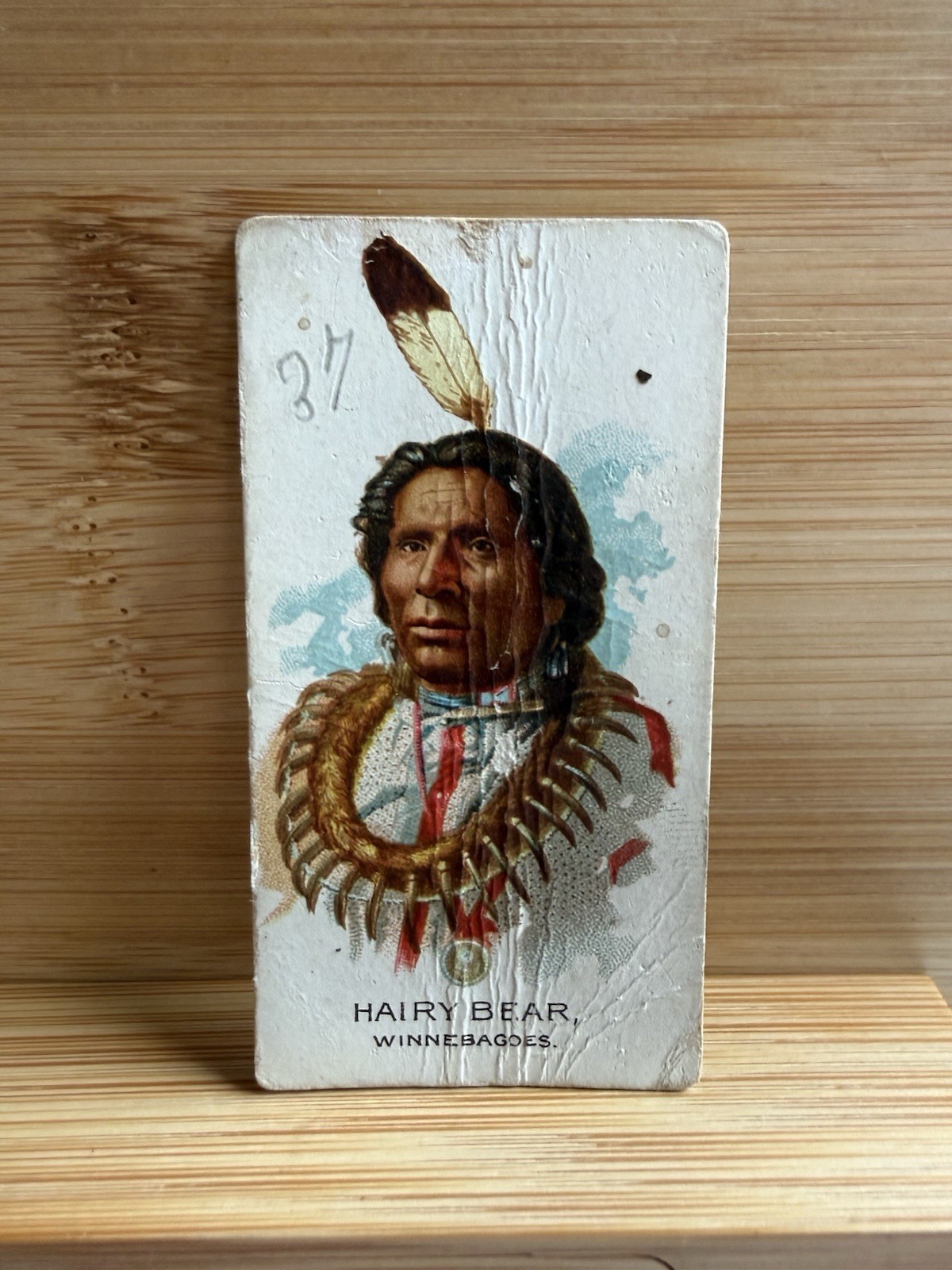 1888 Allen & Ginter Celebrated American Indian Chiefs Hairy Bear Low Grade 1888 Allen & Ginter Celebrated American Indian Chiefs Hairy Bear Low Grade