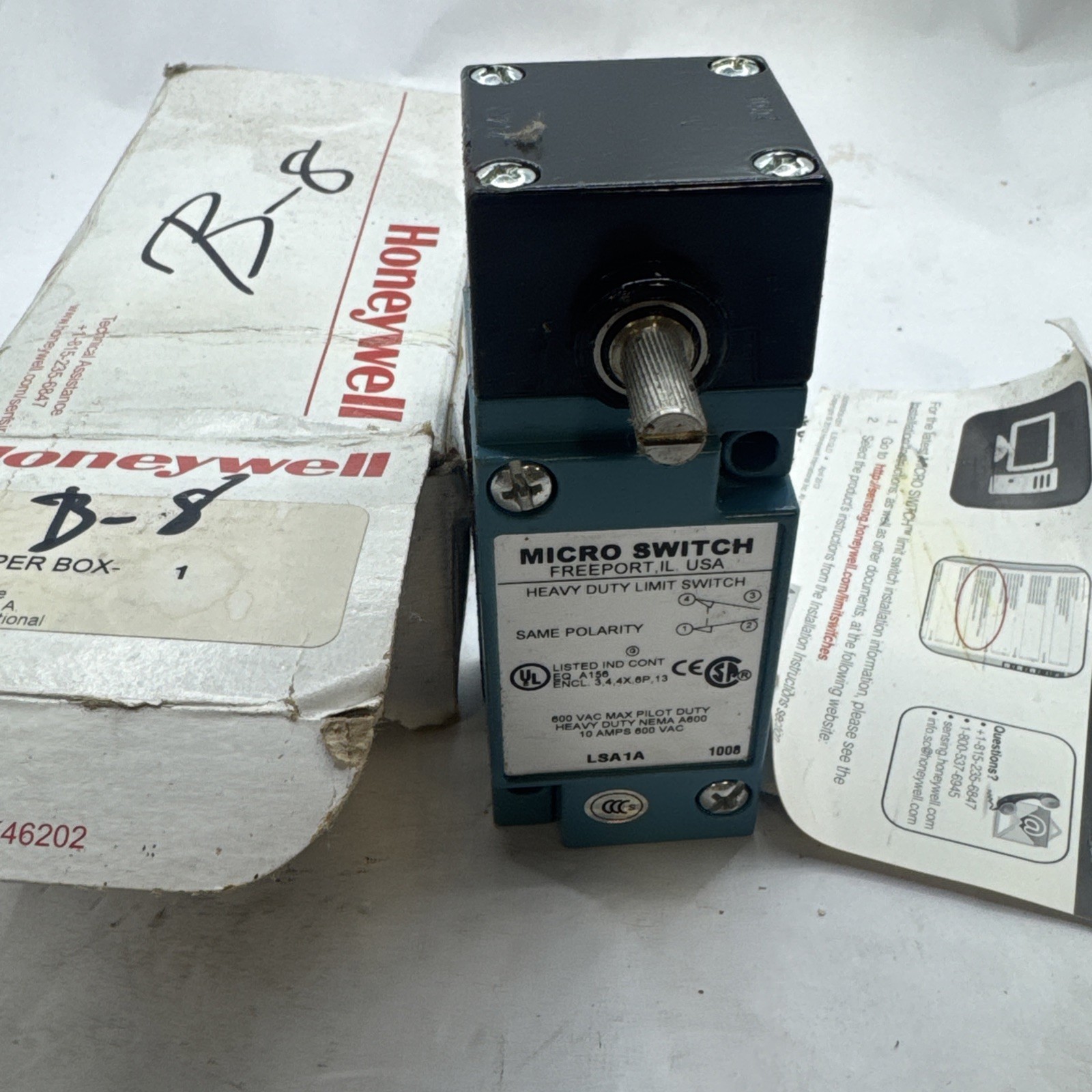 Honeywell LSA1A Heavy Duty Limit Switch 10A 600VAC HDLS NOB