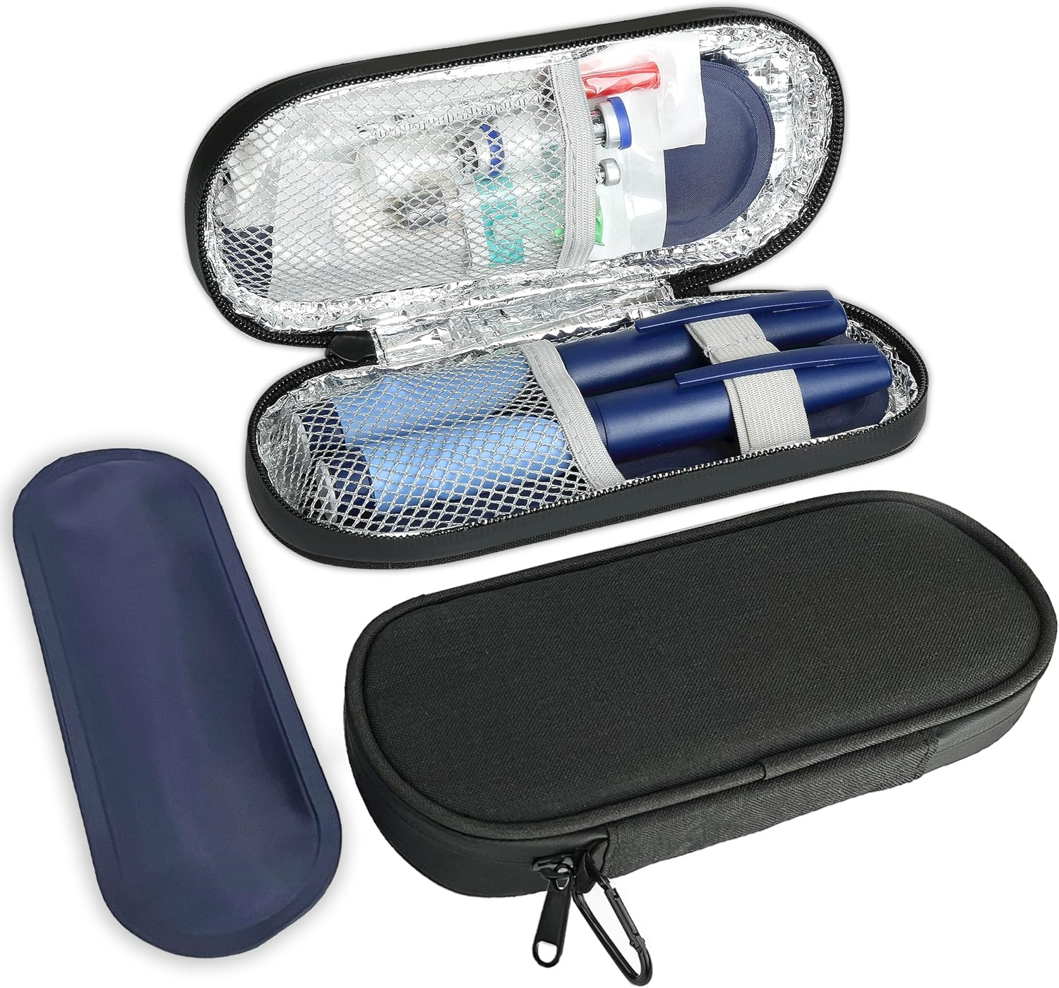 CDBXPRG Insulin Pen Cooler Travel Case, 2 TSA Approved Ice Packs Black CDBXPRG Insulin Pen Cooler Travel Case, 2 TSA Approved Ice Packs Black