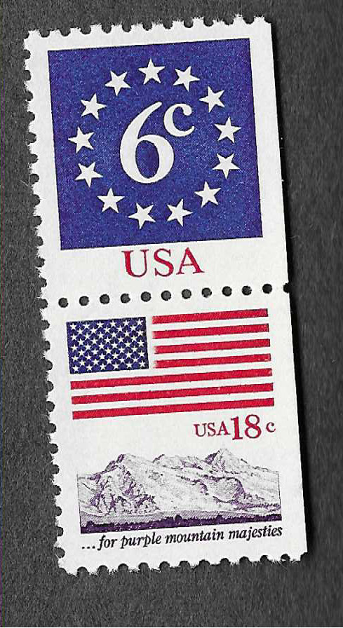 1981 US 1892-1893 BOOKLET ATTACHED PAIR 6 CENT CIRCLE/ FLAG OVER MOUNTAINS MNH 1981 US 1892-1893 BOOKLET ATTACHED PAIR 6 CENT CIRCLE/ FLAG OVER MOUNTAINS MNH