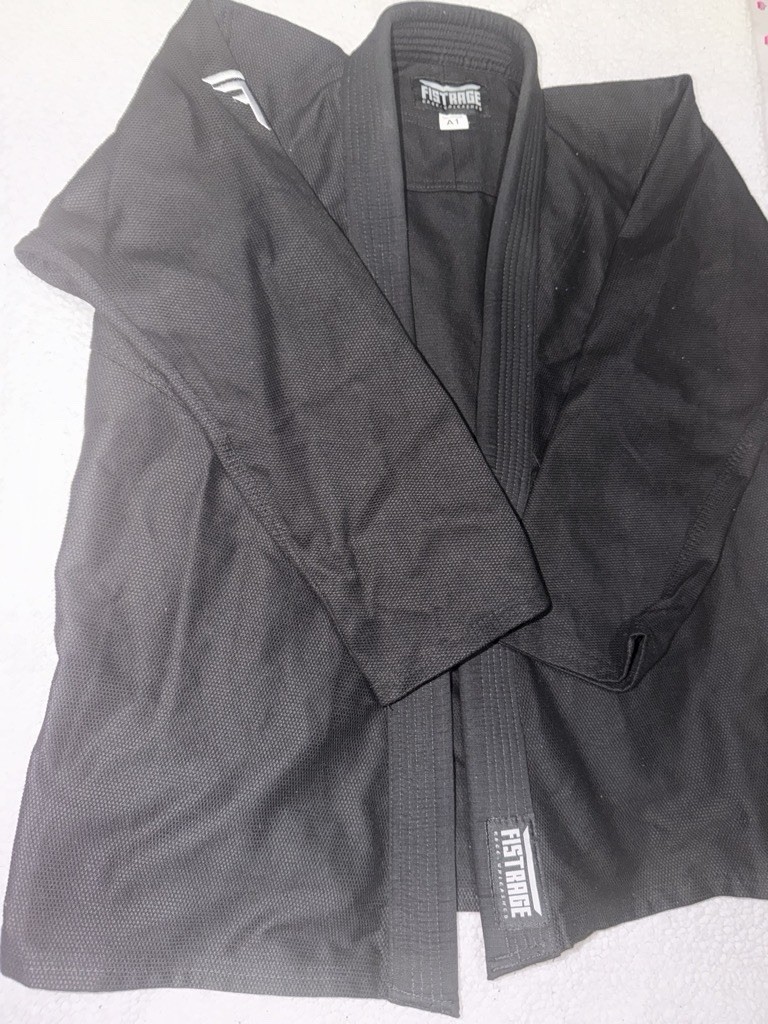 FISTRAGE Black BJJ Jiu-Jitsu Gi Uniform Set A1 Jacket & Pants Adult Unisex FISTRAGE Black BJJ Jiu-Jitsu Gi Uniform Set A1 Jacket & Pants Adult Unisex