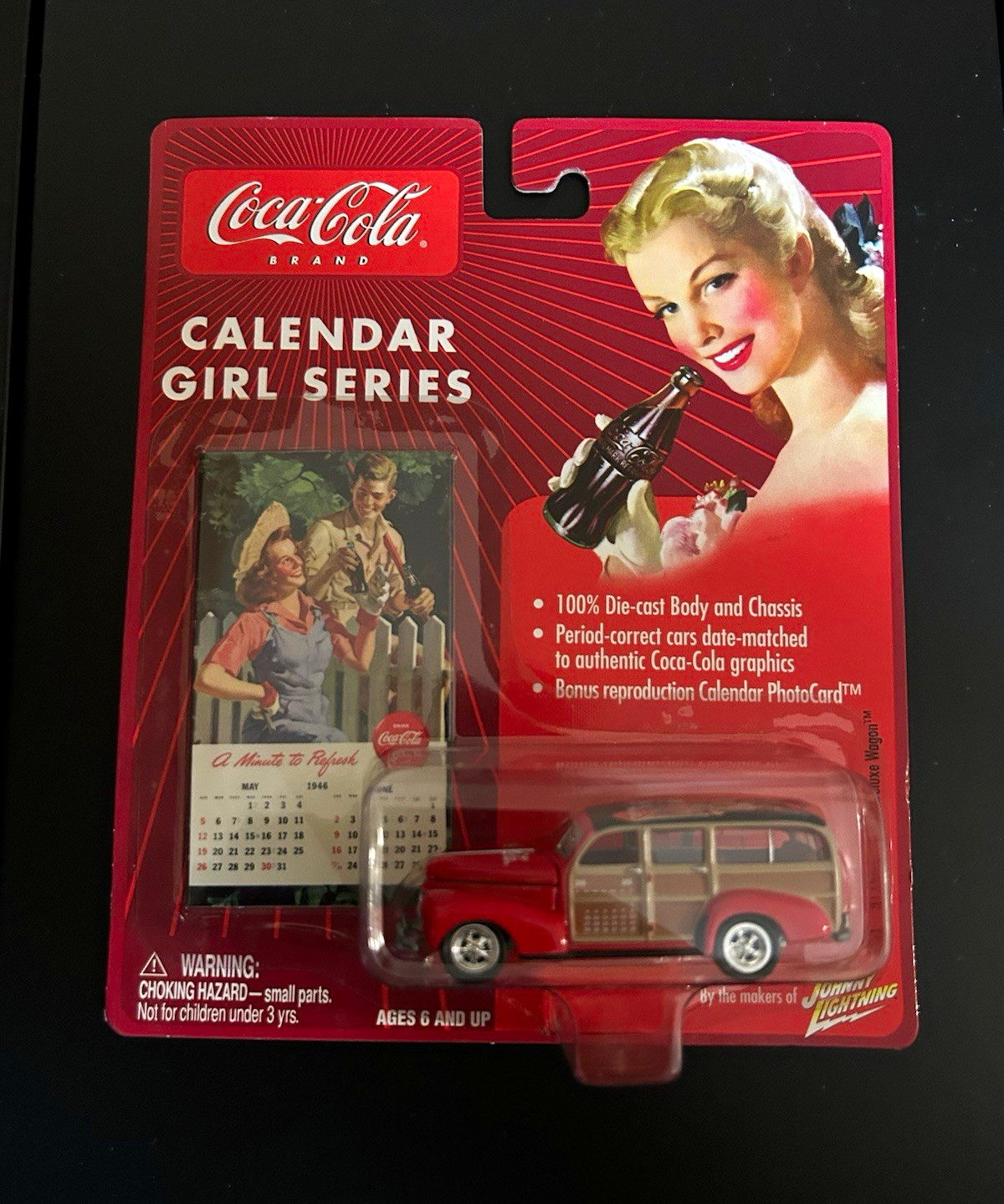 Coca-Cola Vintage 1946 1:64 Die-Cast Car Red/Beige Soda Theme Repro Coca-Cola Vintage 1946 1:64 Die-Cast Car Red/Beige Soda Theme Repro