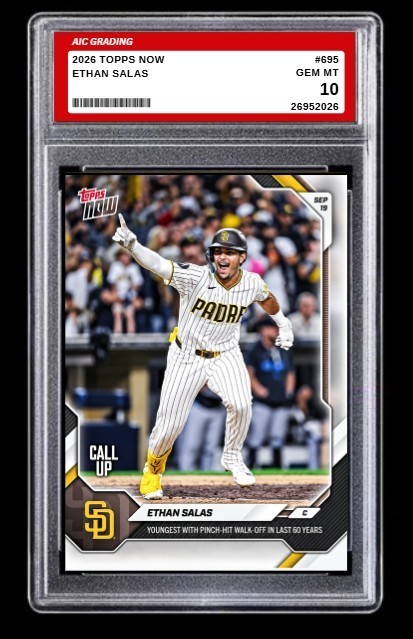 2026 Topps NOW Ethan Salas Rookie Card #695 San Diego Padres Graded 10