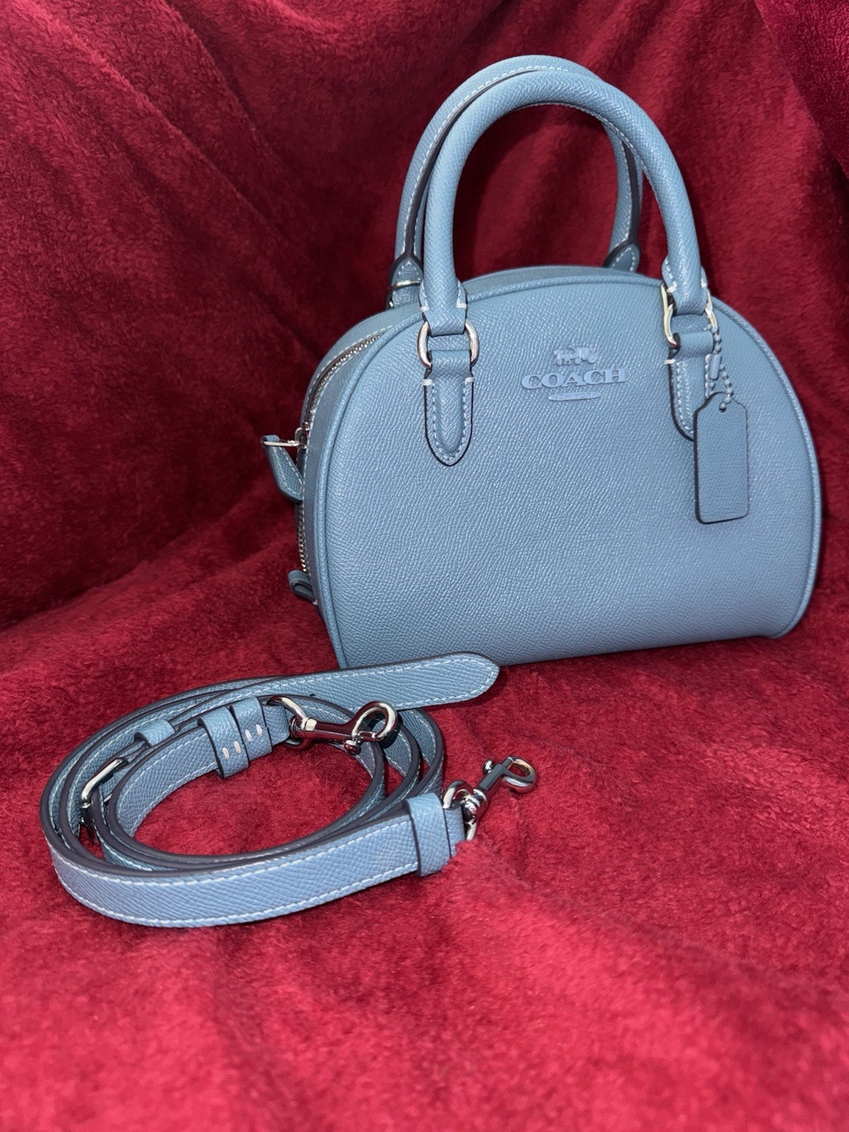 Coach Sydney Satchel PACIFIC BLUE LEATHER CC783 Coach Sydney Satchel PACIFIC BLUE LEATHER CC783