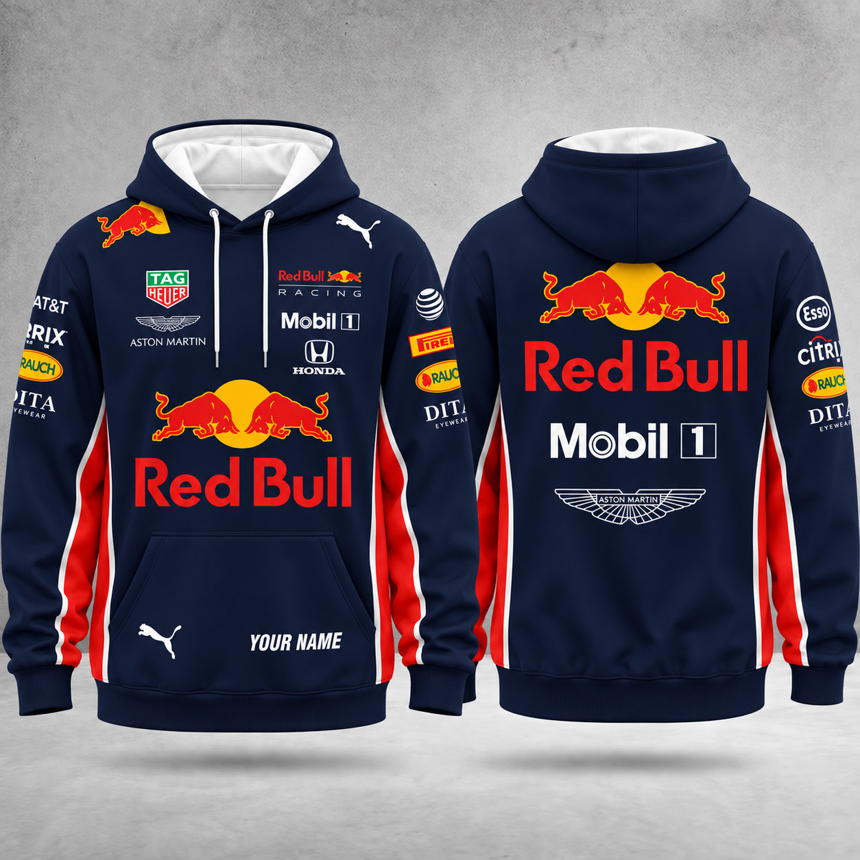 HOT Custom Men Red Bull Racing Formula 1 Lightweight Hoodie All Size S-5XL