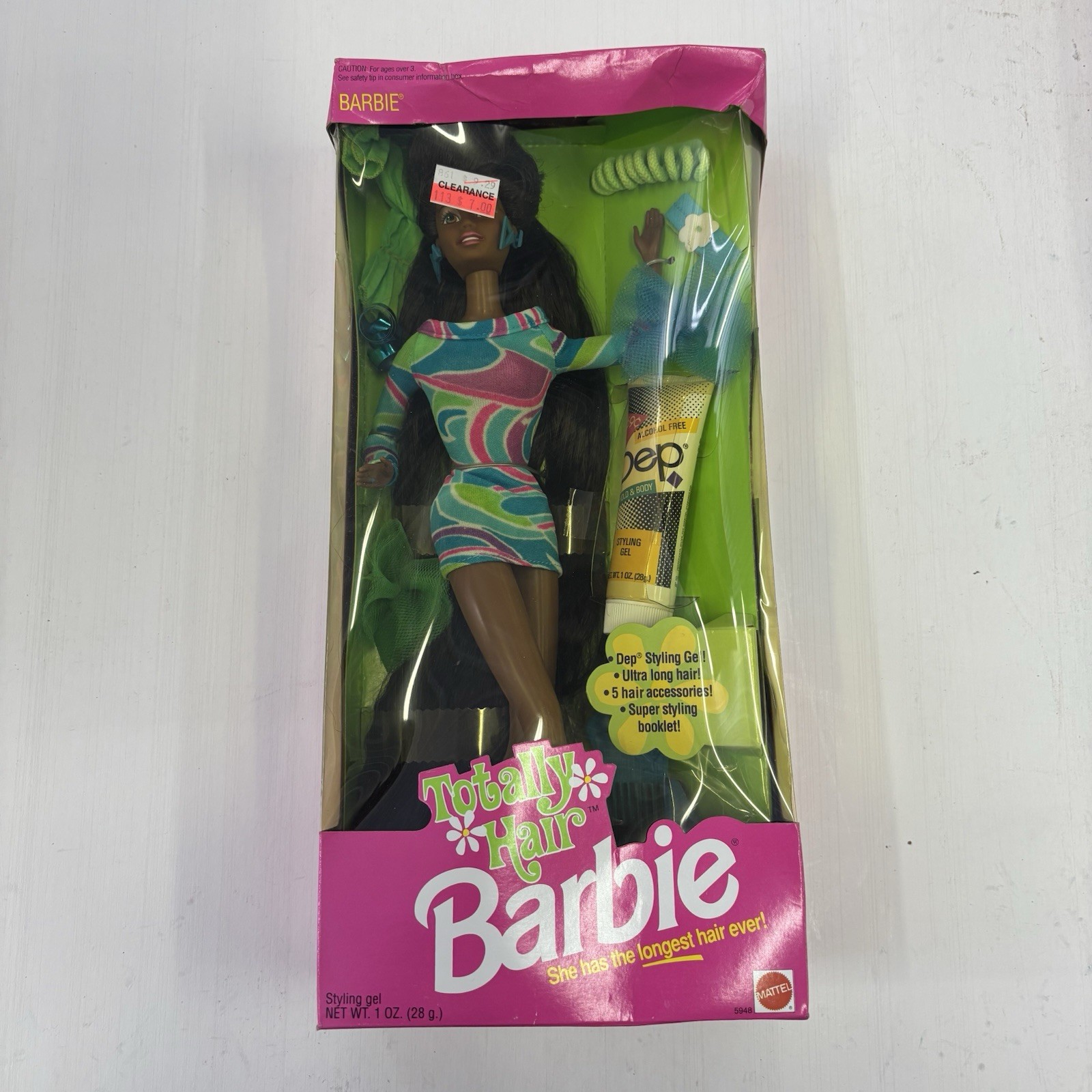 1991 Totally Hair Barbie African American, Rare, New Dmg Pkg 1991 Totally Hair Barbie African American, Rare, New Dmg Pkg