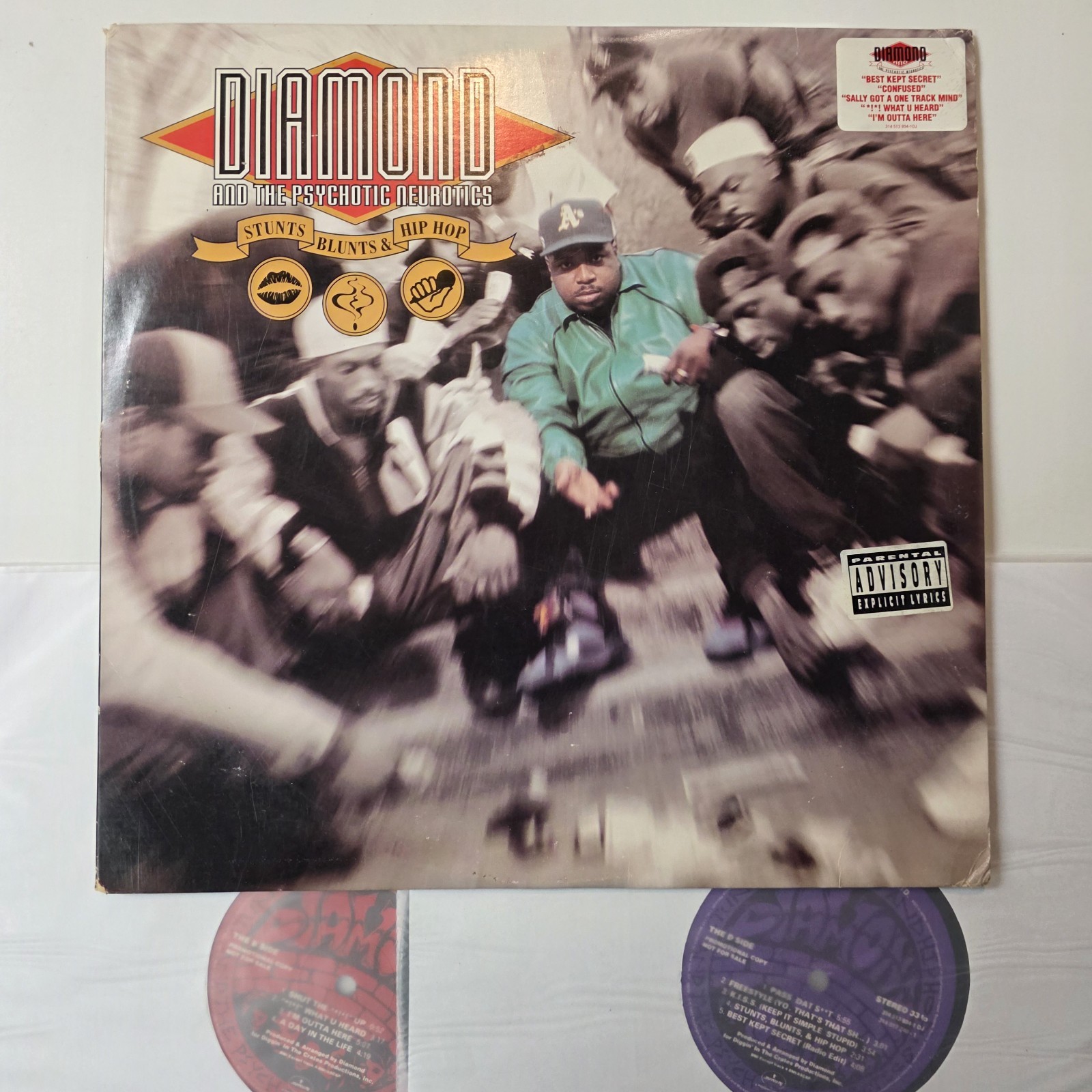 DIAMOND D & THE PSYCHOTIC NEUROTICS 1992 OG PROMO LP Stunts Blunts Hip Hop HYPE