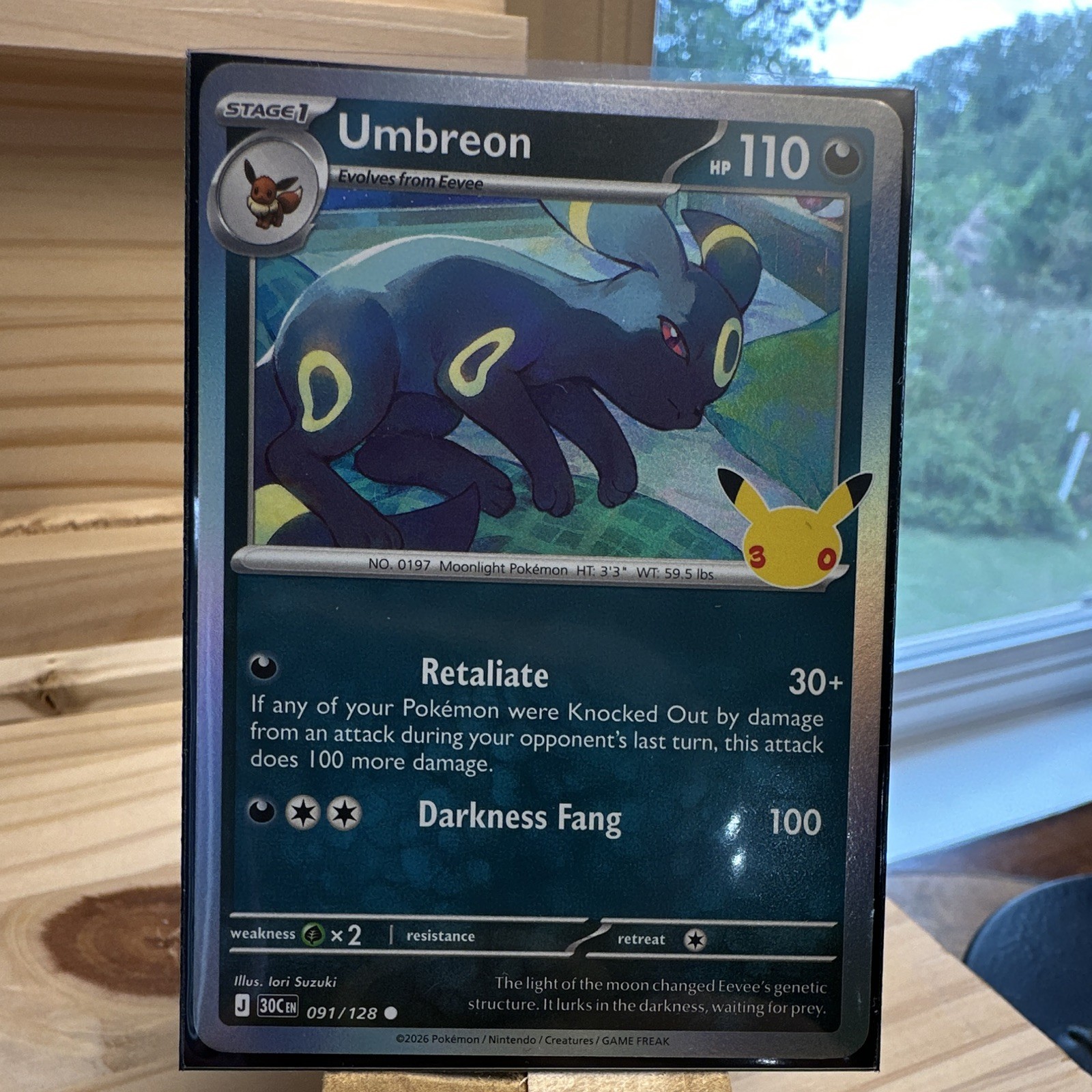 Pokémon TCG 30th Anniversary English 2 Card Lot Eevee 118/128 Umbreon 091/128 Pokémon TCG 30th Anniversary English 2 Card Lot Eevee 118/128 Umbreon 091/128