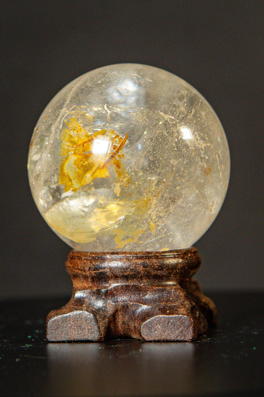 Golden Healer Clear Quartz Sphere 2.25\