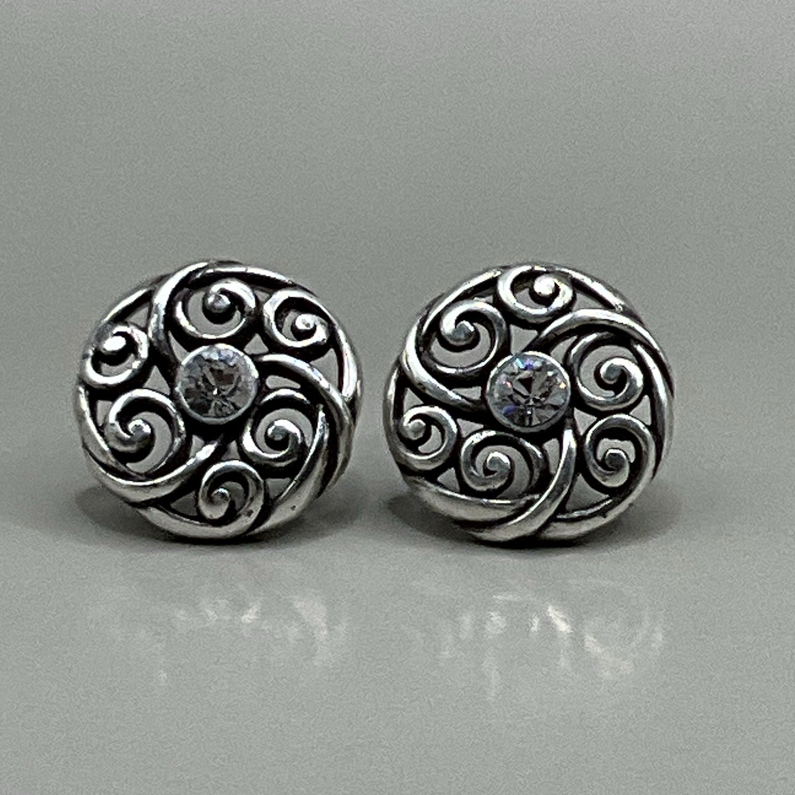 Brighton Women’s Earrings Pierced Silver Plated Crystals