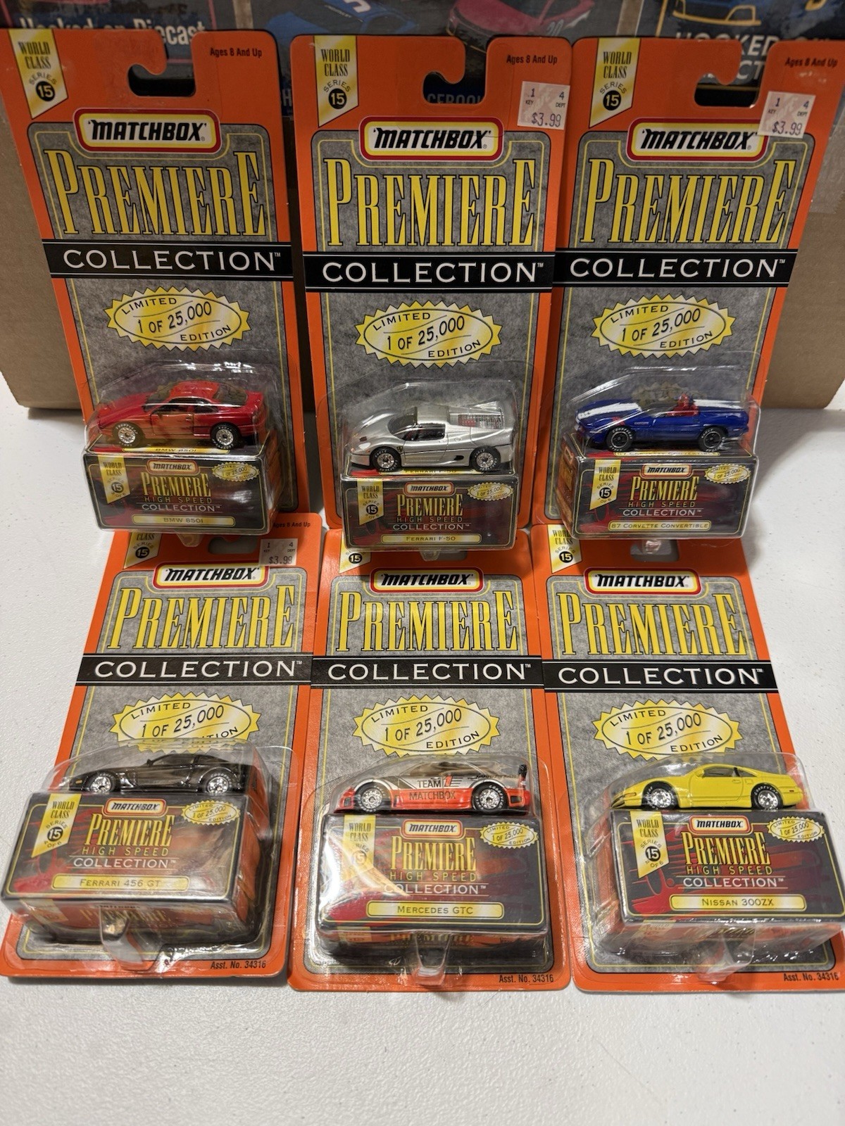 Matchbox Premiere Collection HIGH SPEED 1/64 Diecast SERIES 15 COMPLETE SET OF 6