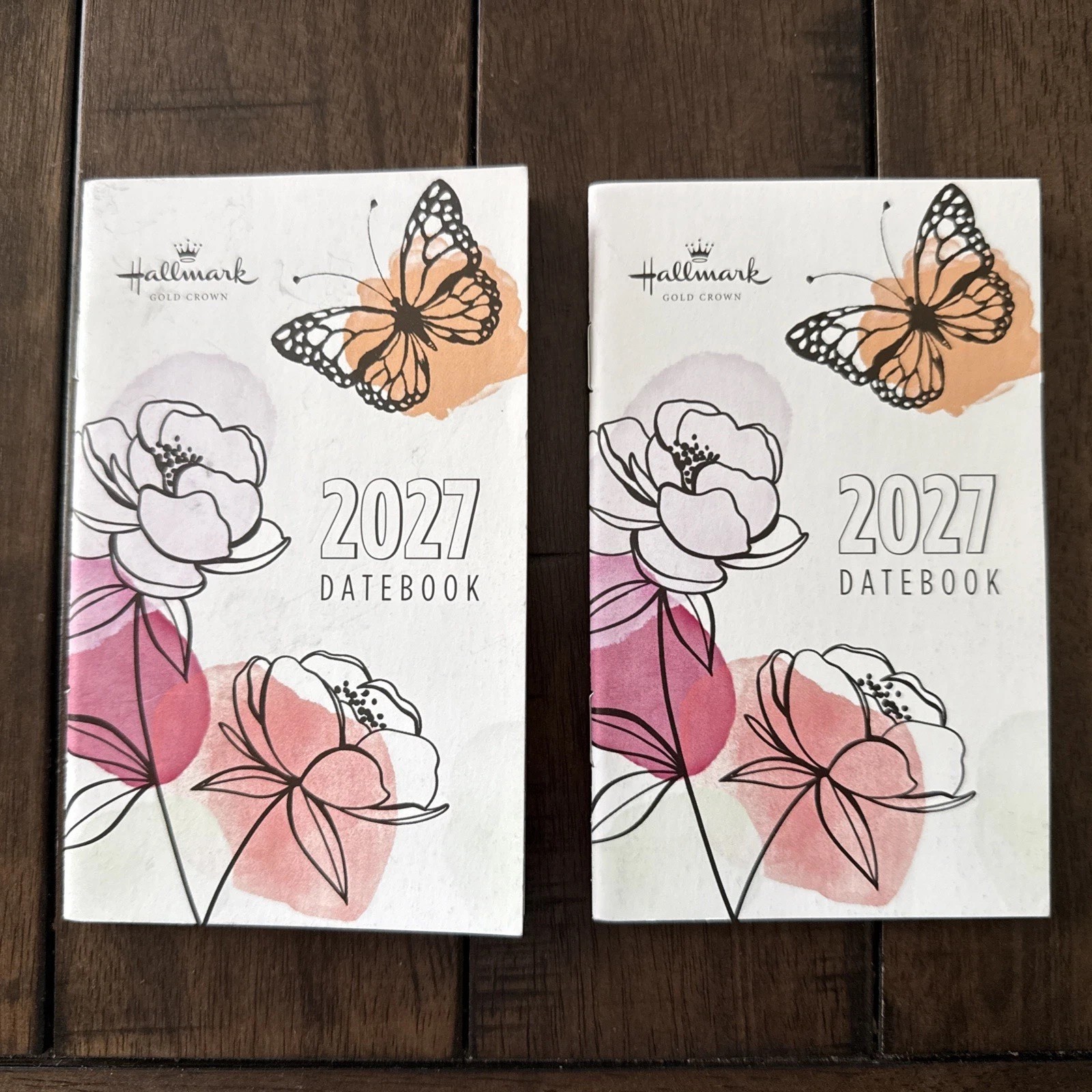 Hallmark 2027 Datebook Planner Calendar 14-Month SET OF 2 Floral & Butterfly