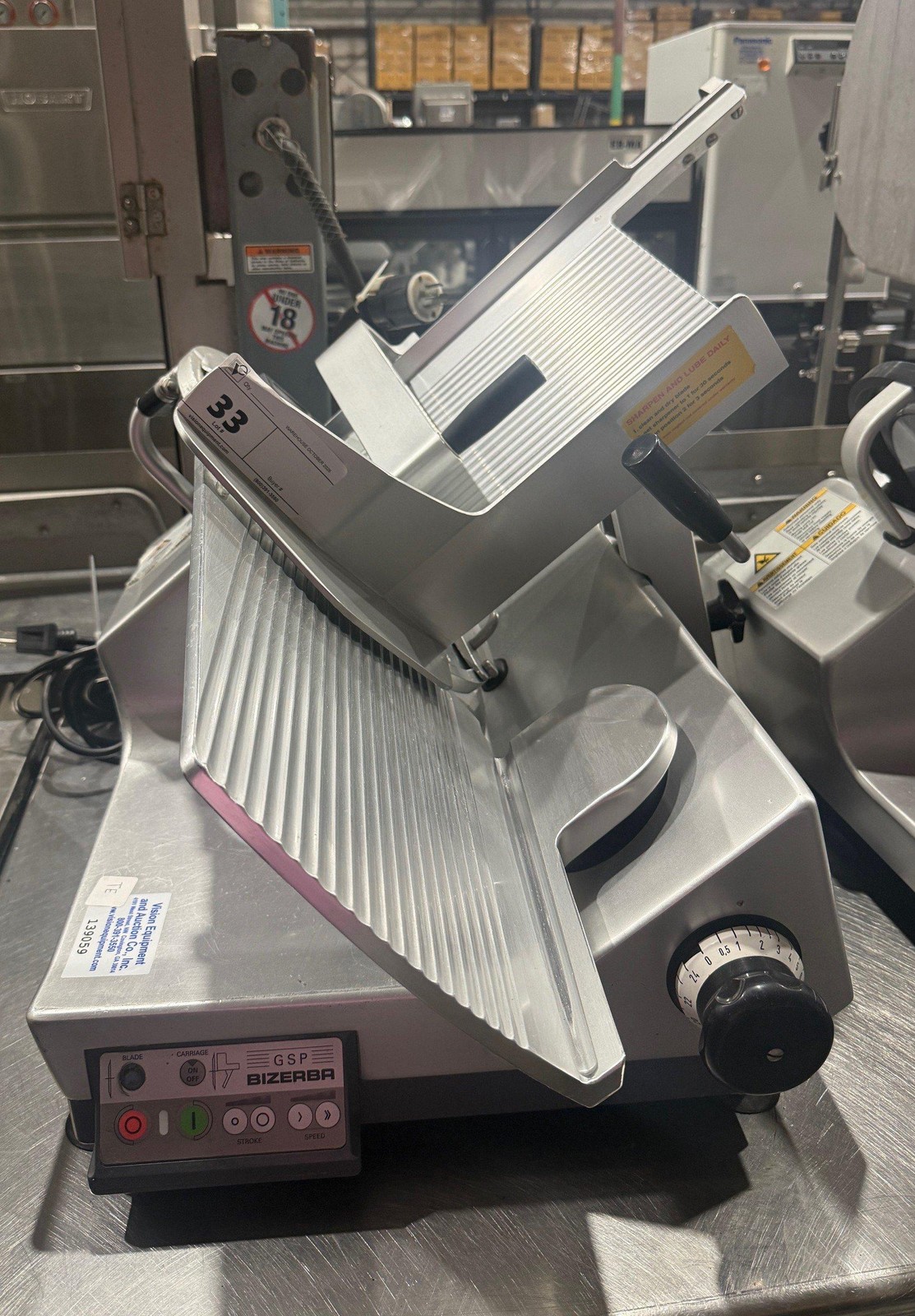 BIZERBA GSP HD AUTOMATIC GRAVITY COMMERCIAL DELI MEAT CHEESE SLICER