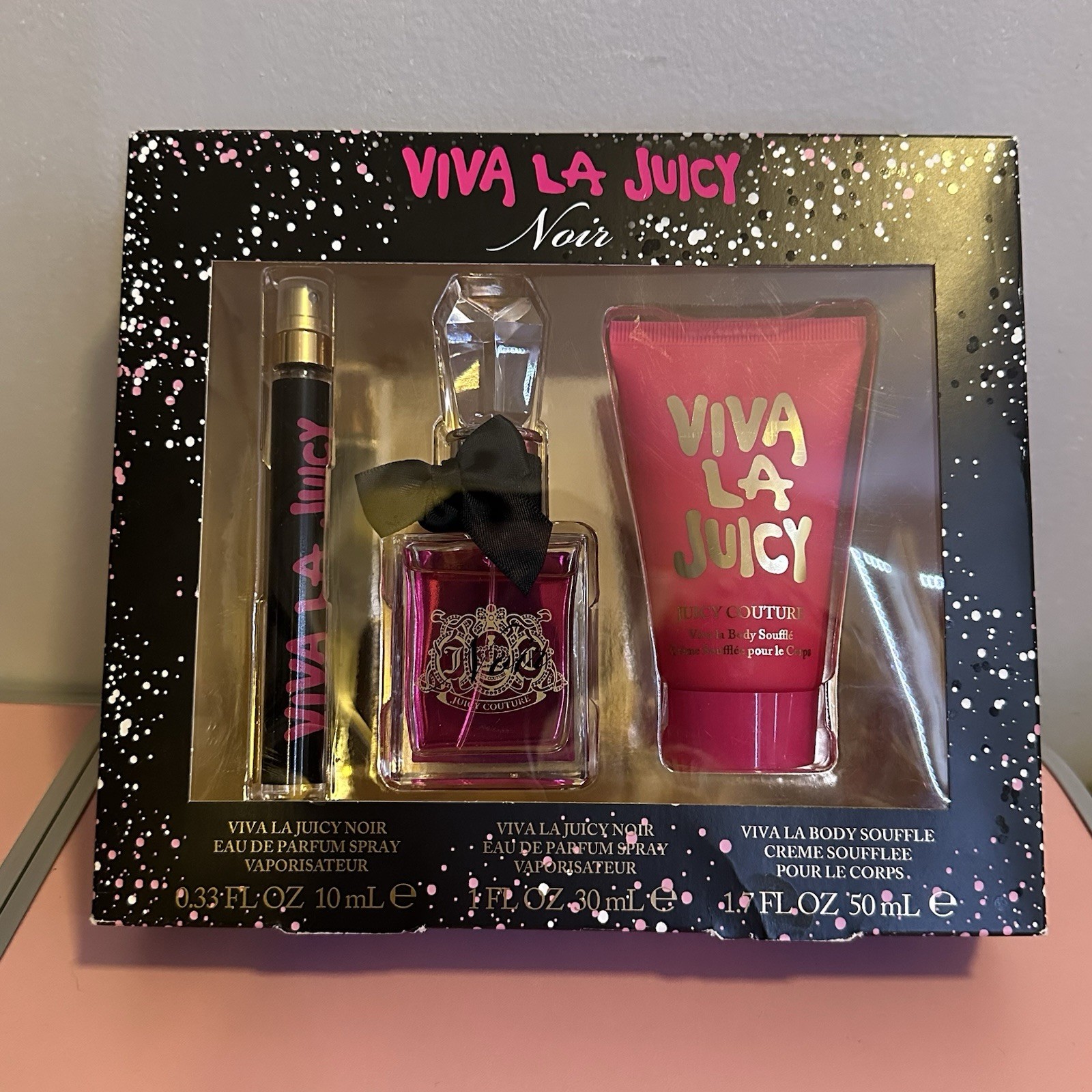 New Juicy Couture Viva La Juicy Noir Fragrance 3 Piece Gift Set