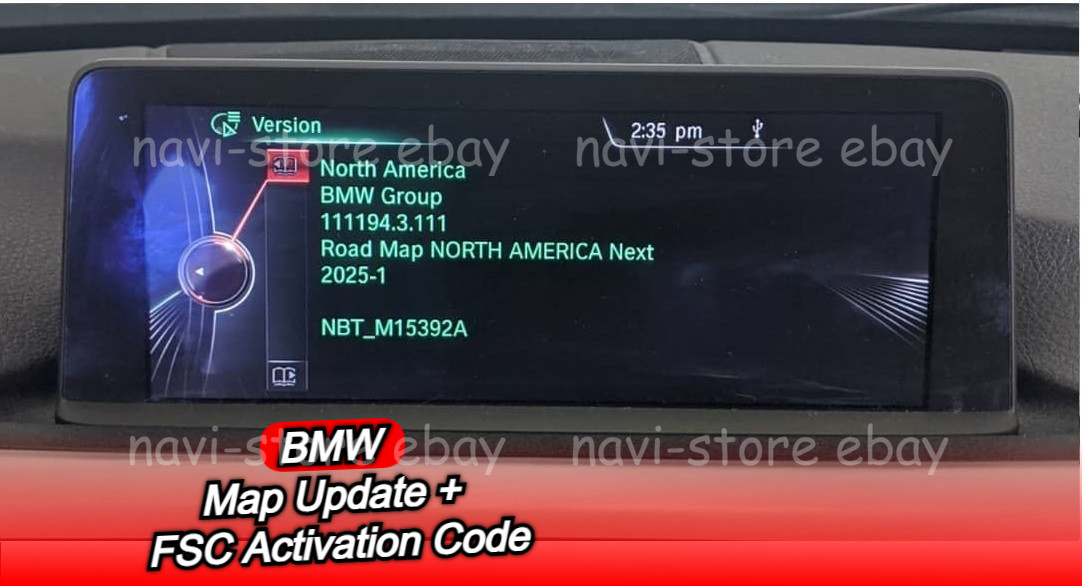 Original BMW North America Next 2025 MAP + North America Next 2025 FSC code