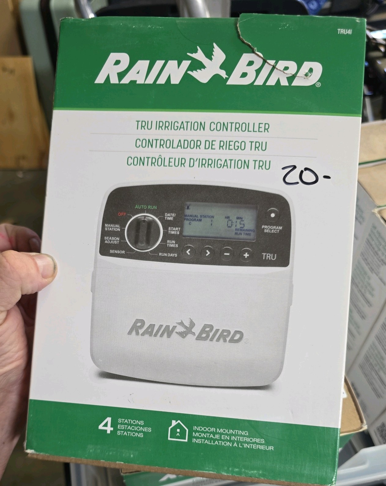 Rain Bird 4-Station TRU Irrigation Controller - indoor mounting - TRU41 - NEW