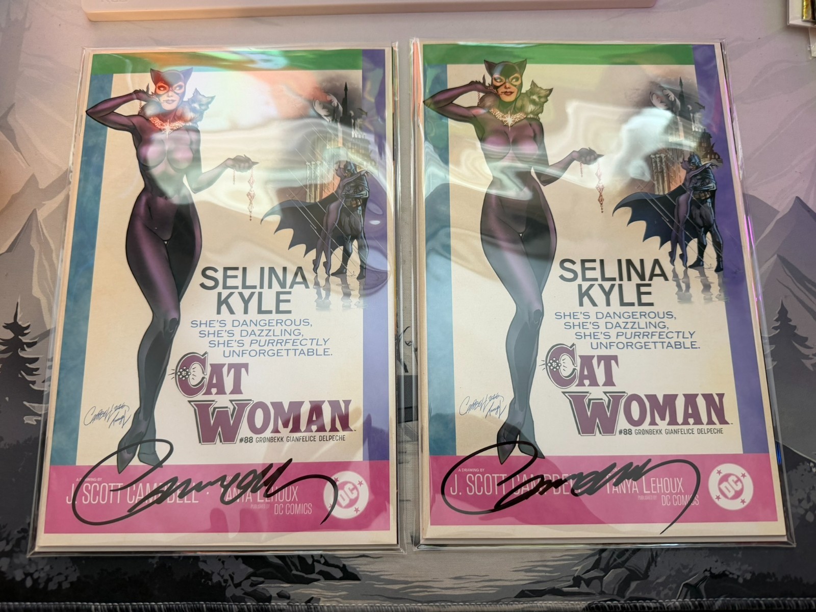 CATWOMAN 88 J SCOTT CAMPBELL BREAKFAST AT TIFFANYS SIGNED VARIANT *IN HAND* CATWOMAN 88 J SCOTT CAMPBELL BREAKFAST AT TIFFANYS SIGNED VARIANT *IN HAND*