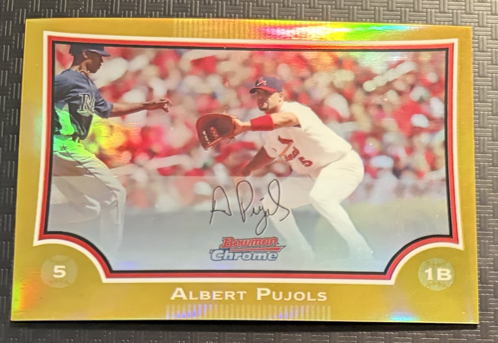 2009 Bowman Chrome Albert Pujols Gold Refractor 21/50 Cardinals 2009 Bowman Chrome Albert Pujols Gold Refractor 21/50 Cardinals