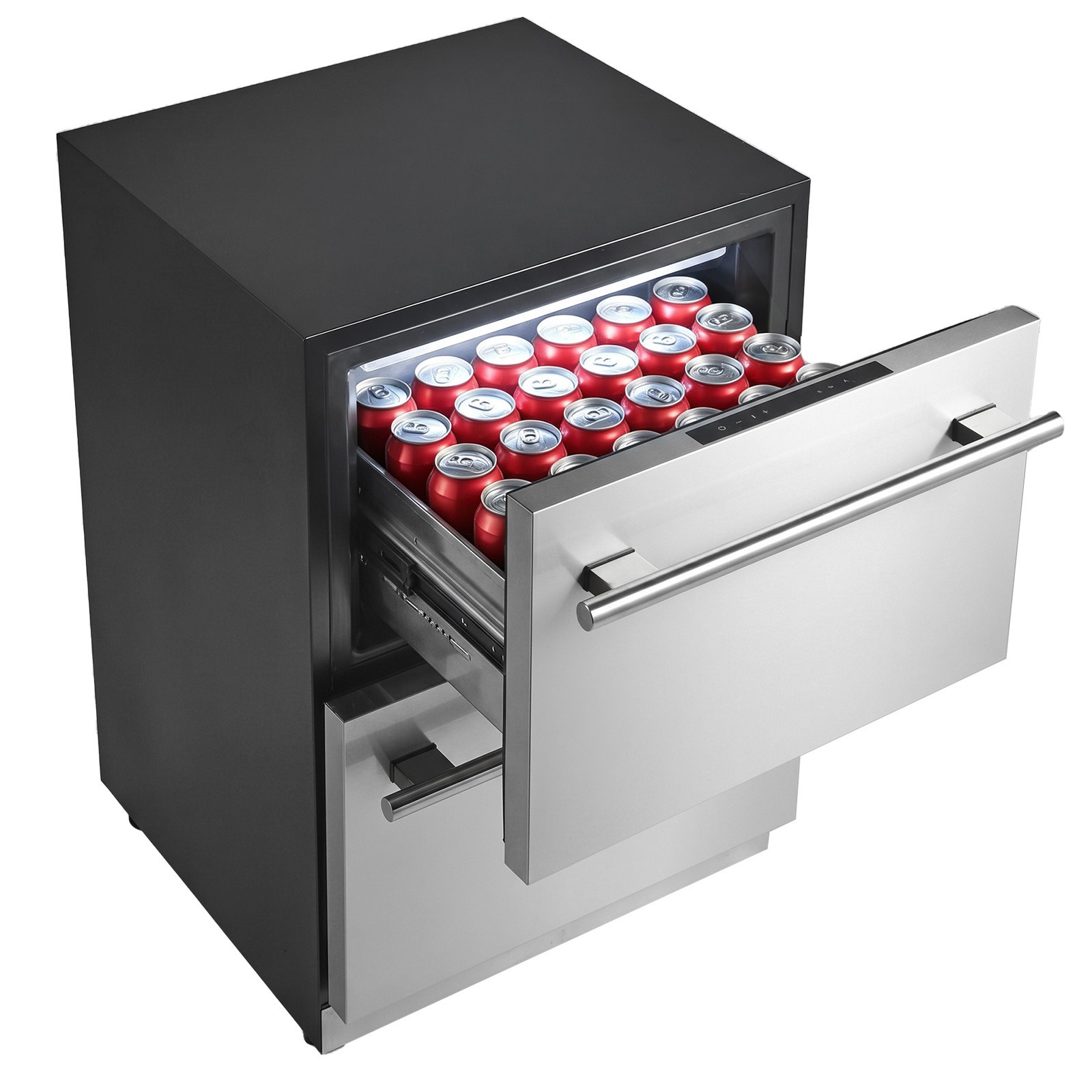 Uimoso 24-Inch Drawer Refrigerator and Freezer Combo for Undercounter Use