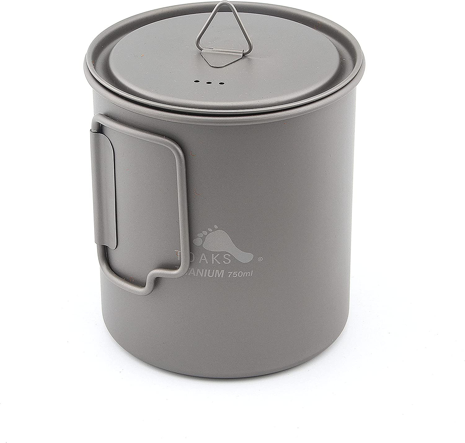 Titanium Pot 750Ml Silver Gray Uncoated Lightweight Cooking Backpacking Wt 4 oz