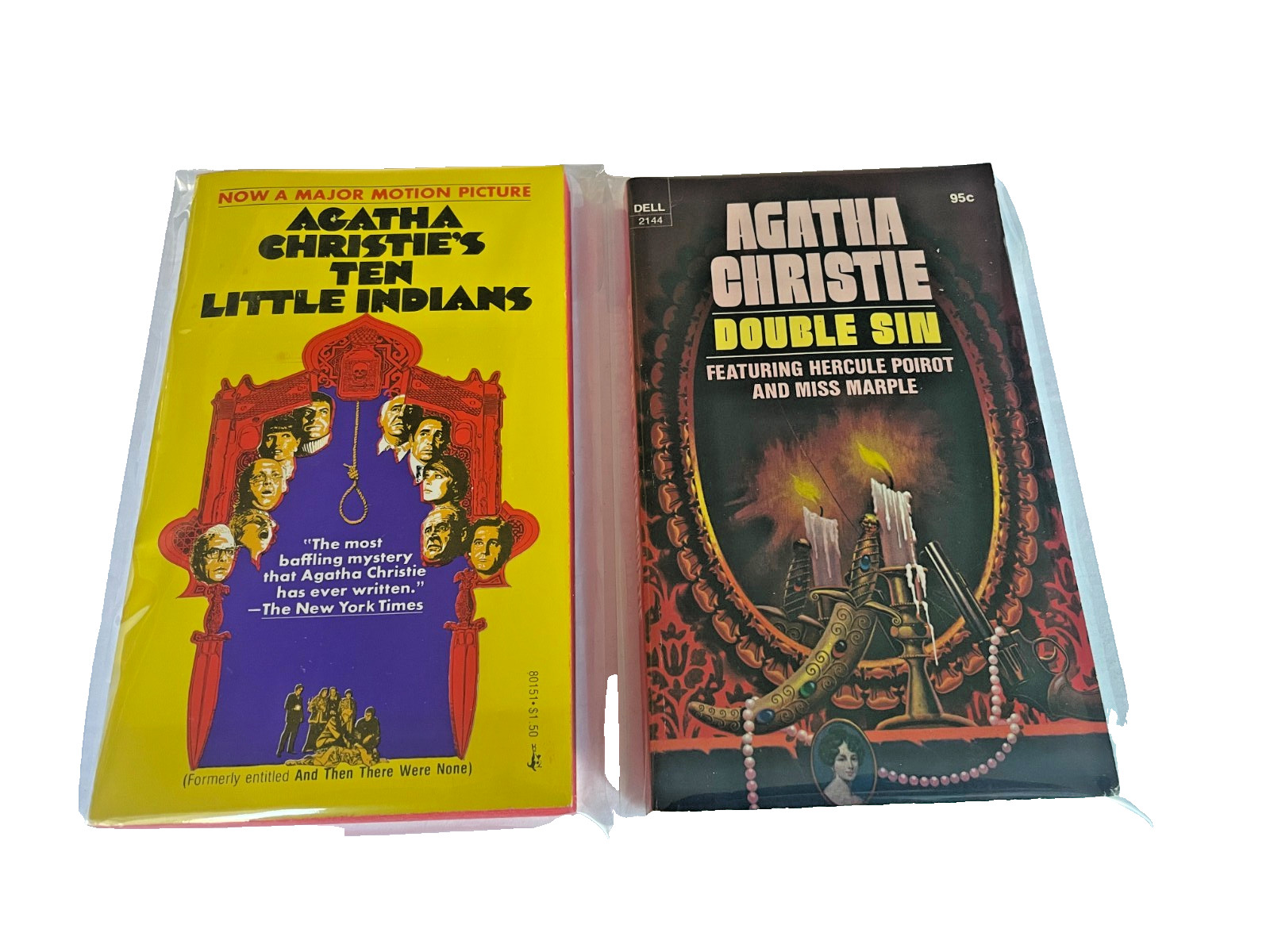 Vintage Agatha Christie Mystery Paperback 2 Book Lot - Excellent Condition