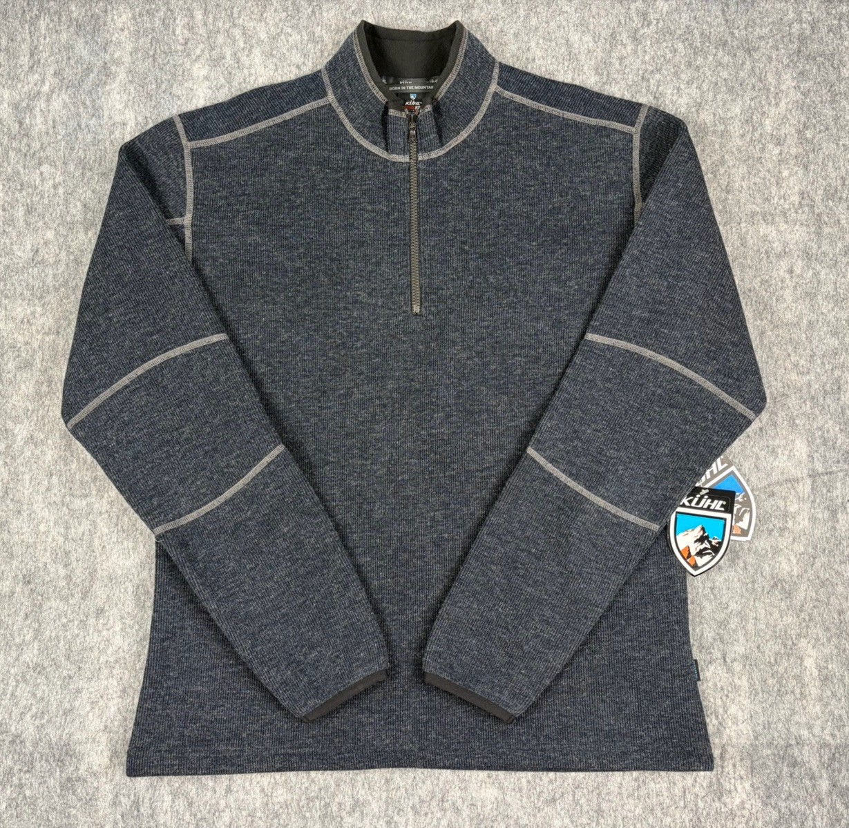New Kuhl Thor Sweater Mens XL Pirate Blue Quarter Zip ThermoKore Pullover NWT New Kuhl Thor Sweater Mens XL Pirate Blue Quarter Zip ThermoKore Pullover NWT