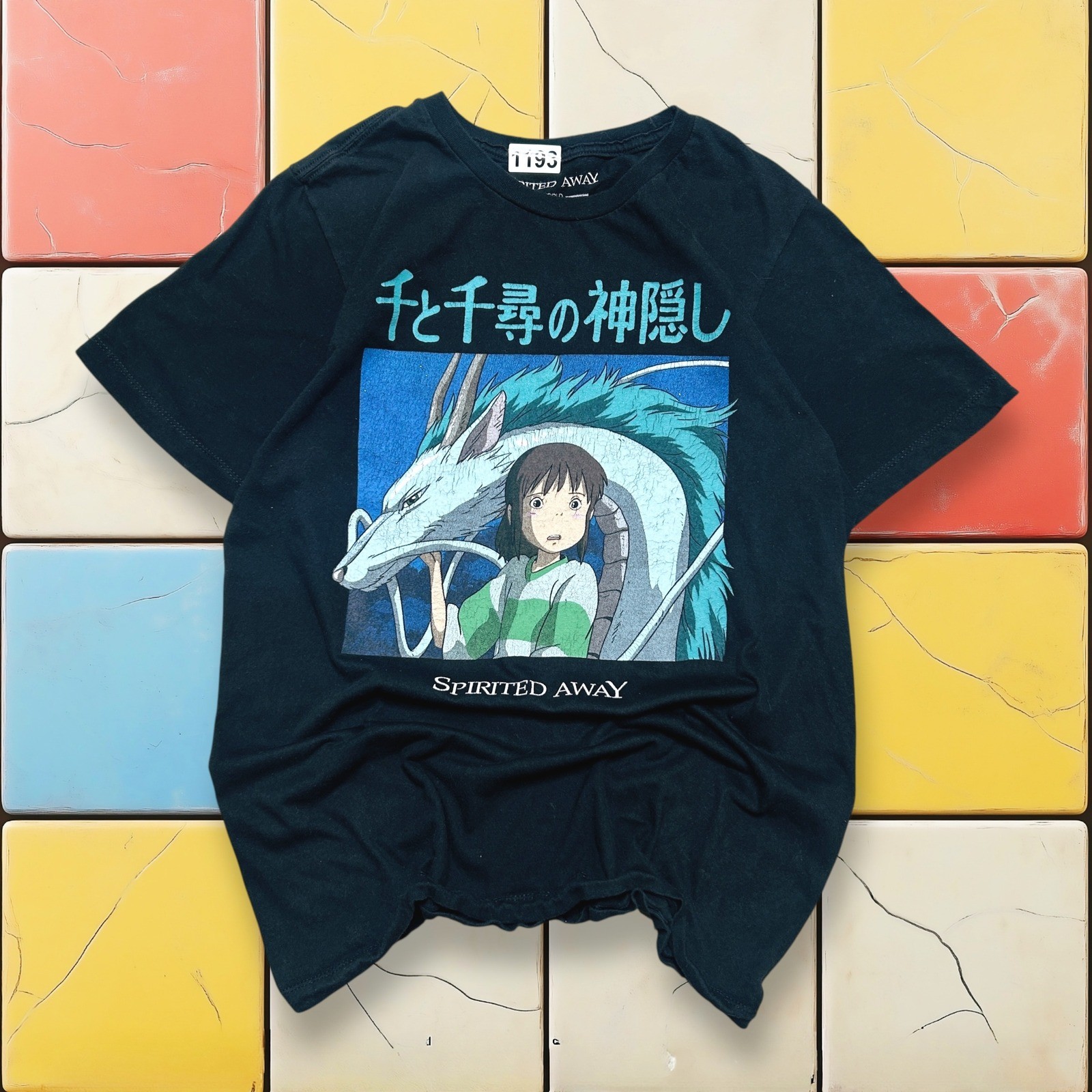 Vintage Y2K Spirited Away Studio Ghibli Anime Tee Bioworld Black Japan Shirt M Vintage Y2K Spirited Away Studio Ghibli Anime Tee Bioworld Black Japan Shirt M