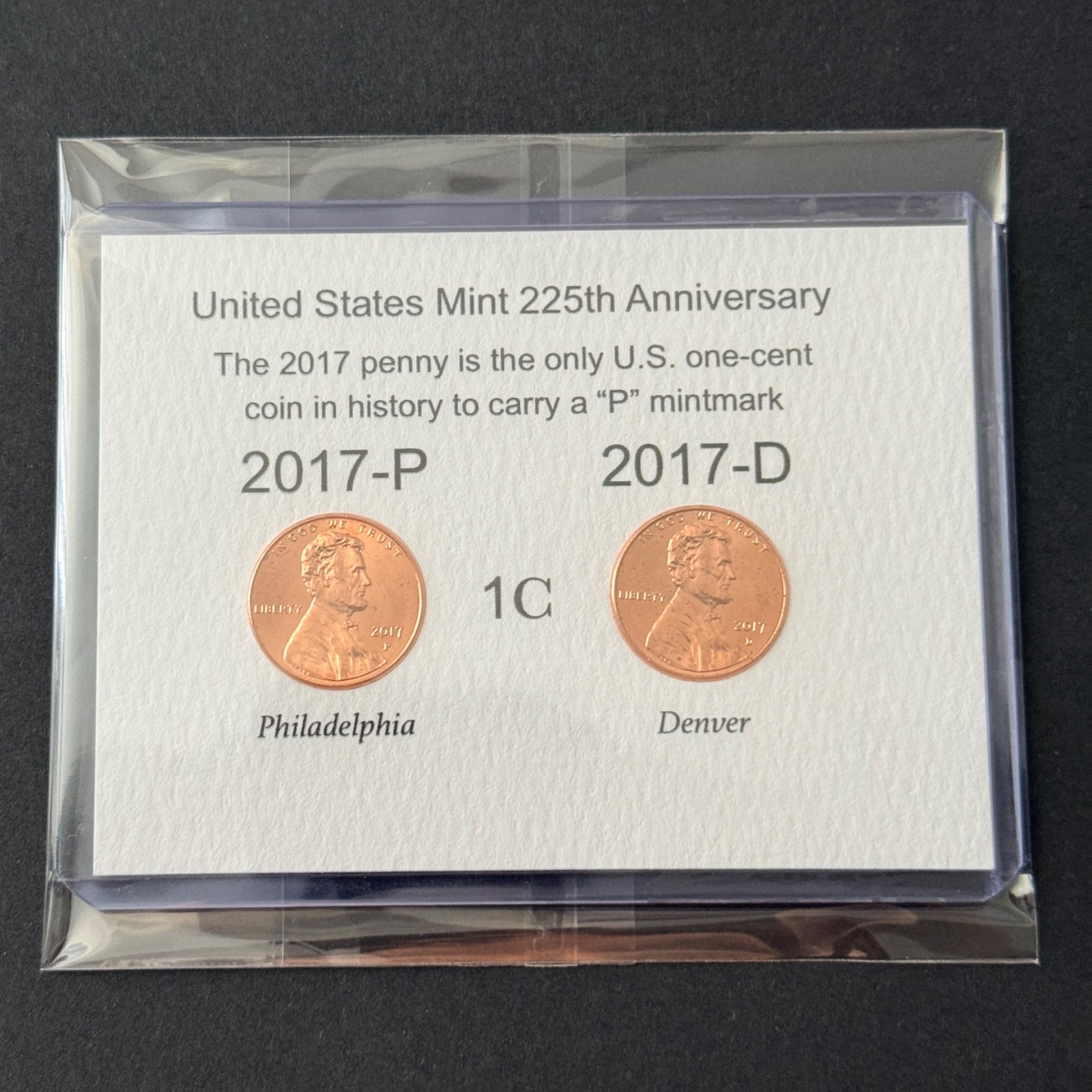 2017‑P Lincoln Penny • Only Year With “P” Mint Mark • Complete P & D Coin Set 2017‑P Lincoln Penny • Only Year With “P” Mint Mark • Complete P & D Coin Set