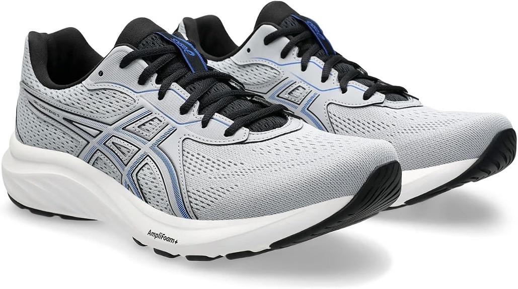 NIB MEN ASICS 1011B881 22 GEL CONTEND 9 PIEMONT GREY/BLACK RUNNING SHOE SNEAKERS