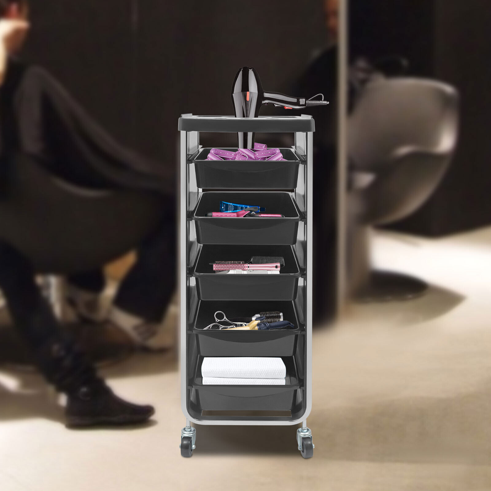Salon Cart for Hair Stylist for Beauty Salons, Barber Stores, Medical Centers