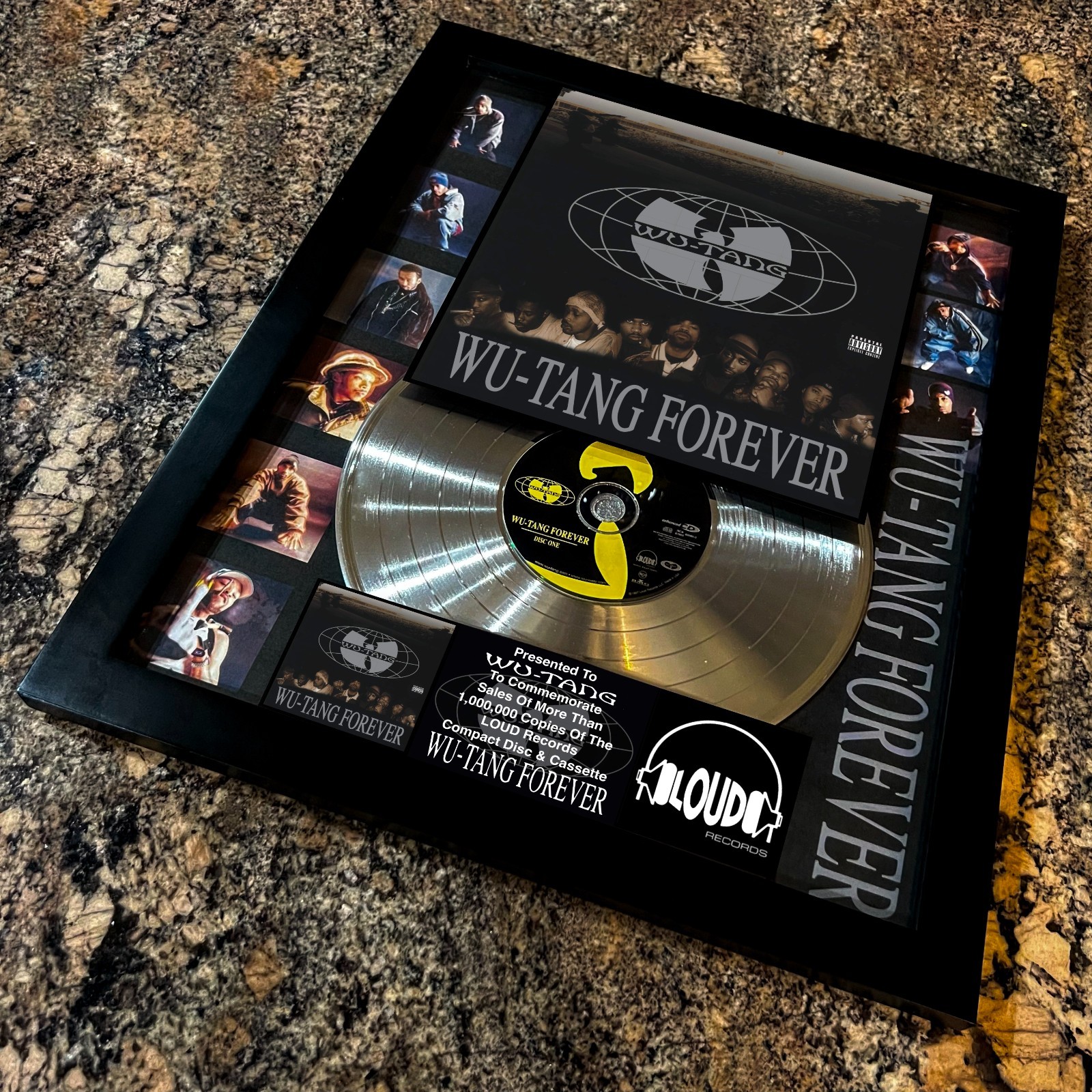 Wu Tang Clan ( WU-TANG FOREVER ) Platinum Music Award Vinyl LP Record CD