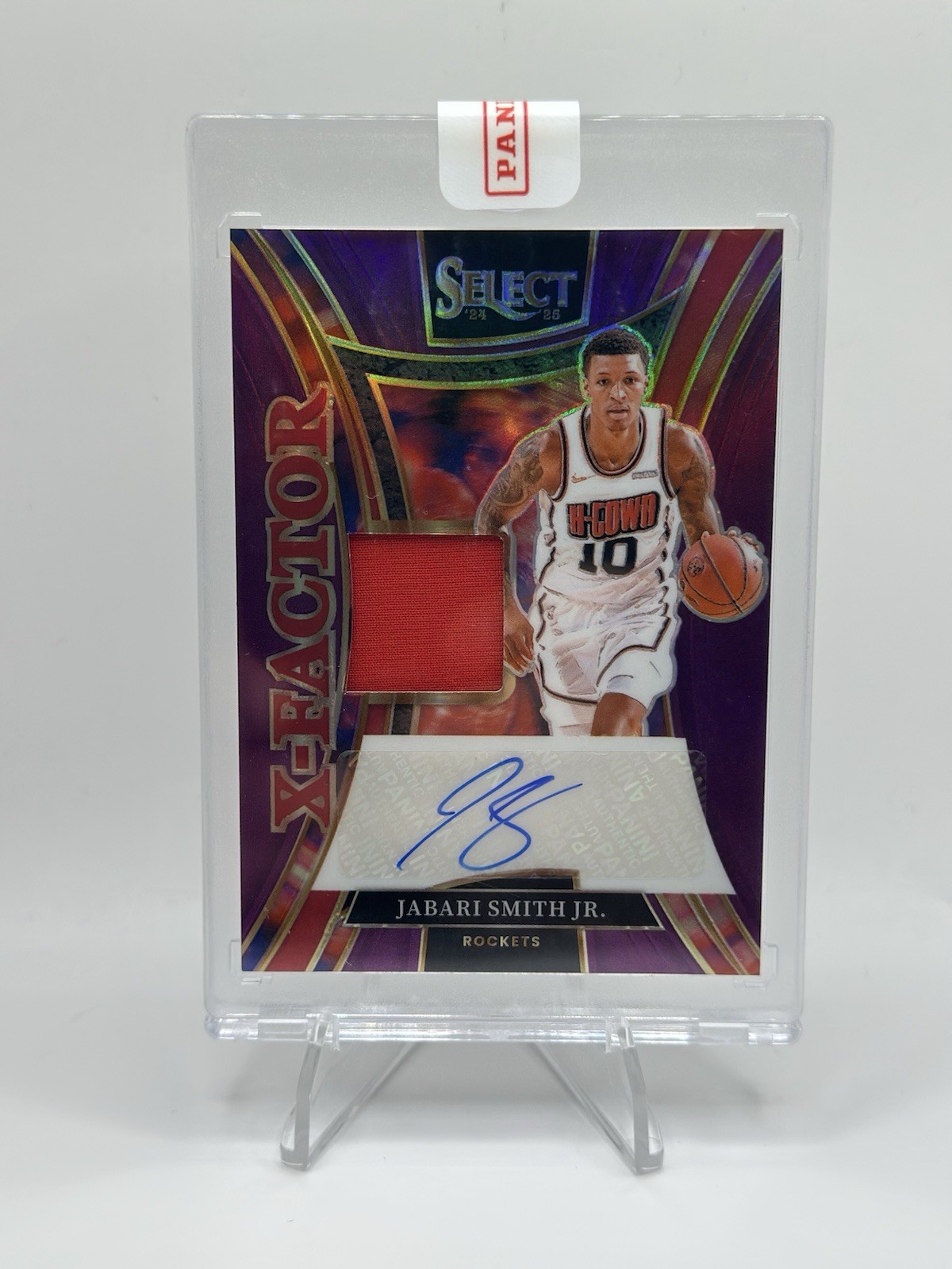 2024-25 Panini Select X-Factor Memorabilia Signatures Jabari Smith Jr Purple /99 2024-25 Panini Select X-Factor Memorabilia Signatures Jabari Smith Jr Purple /99
