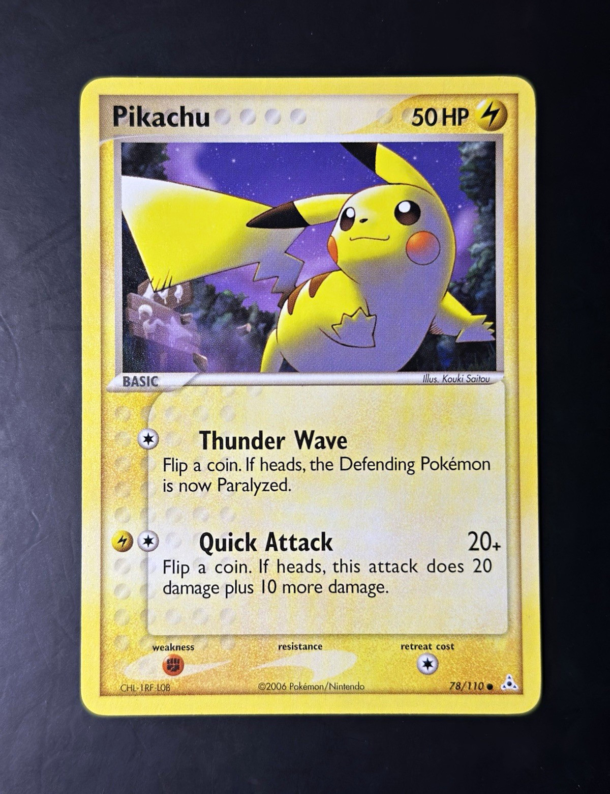 Pikachu 78/110 EX Holon Phantoms 2006 Regular Common 50 HP (English) Pikachu 78/110 EX Holon Phantoms 2006 Regular Common 50 HP (English)