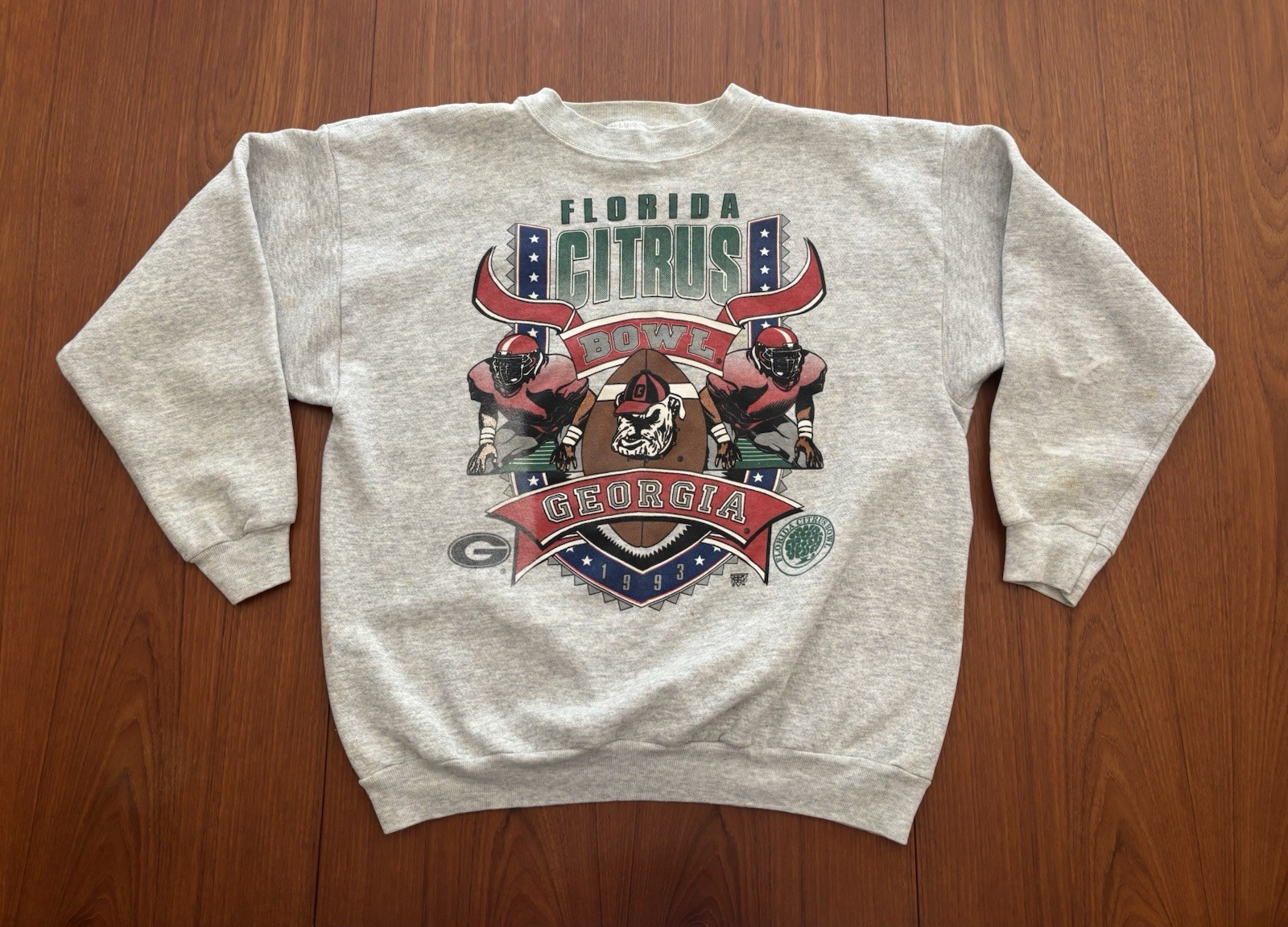 Vintage Georgia Bulldogs 1993 Florida Citrus Bowl Sweatshirt Men’s 2XL Gray