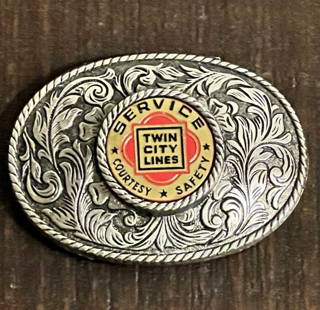 Twin City Lines Streetcar Trolley Belt Buckle Minneapolis St Paul Transit Twin City Lines Streetcar Trolley Belt Buckle Minneapolis St Paul Transit