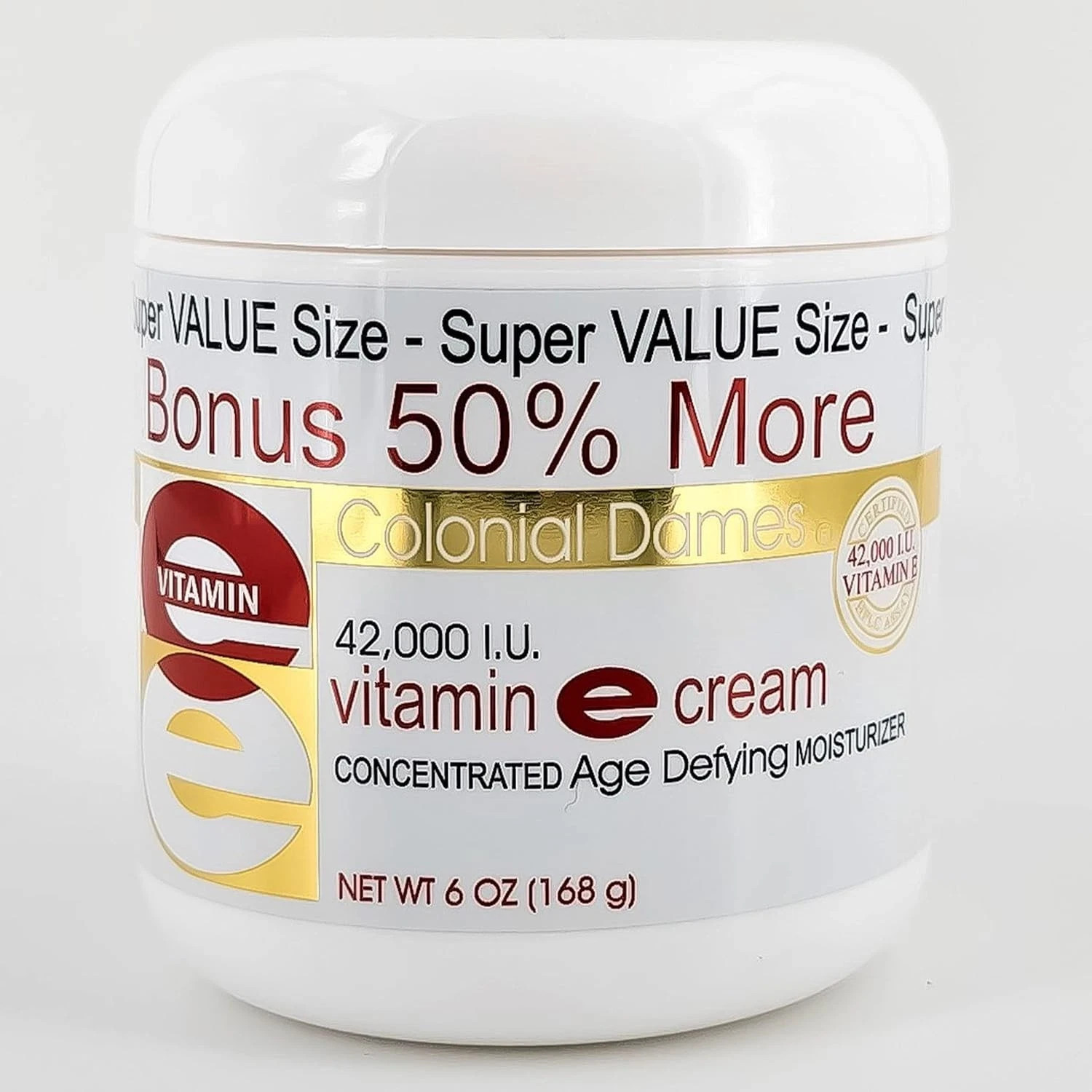 Colonial Dames Concentrated Vitamin E Moisturizing Cream 6 Ounce (Pack of 1) 