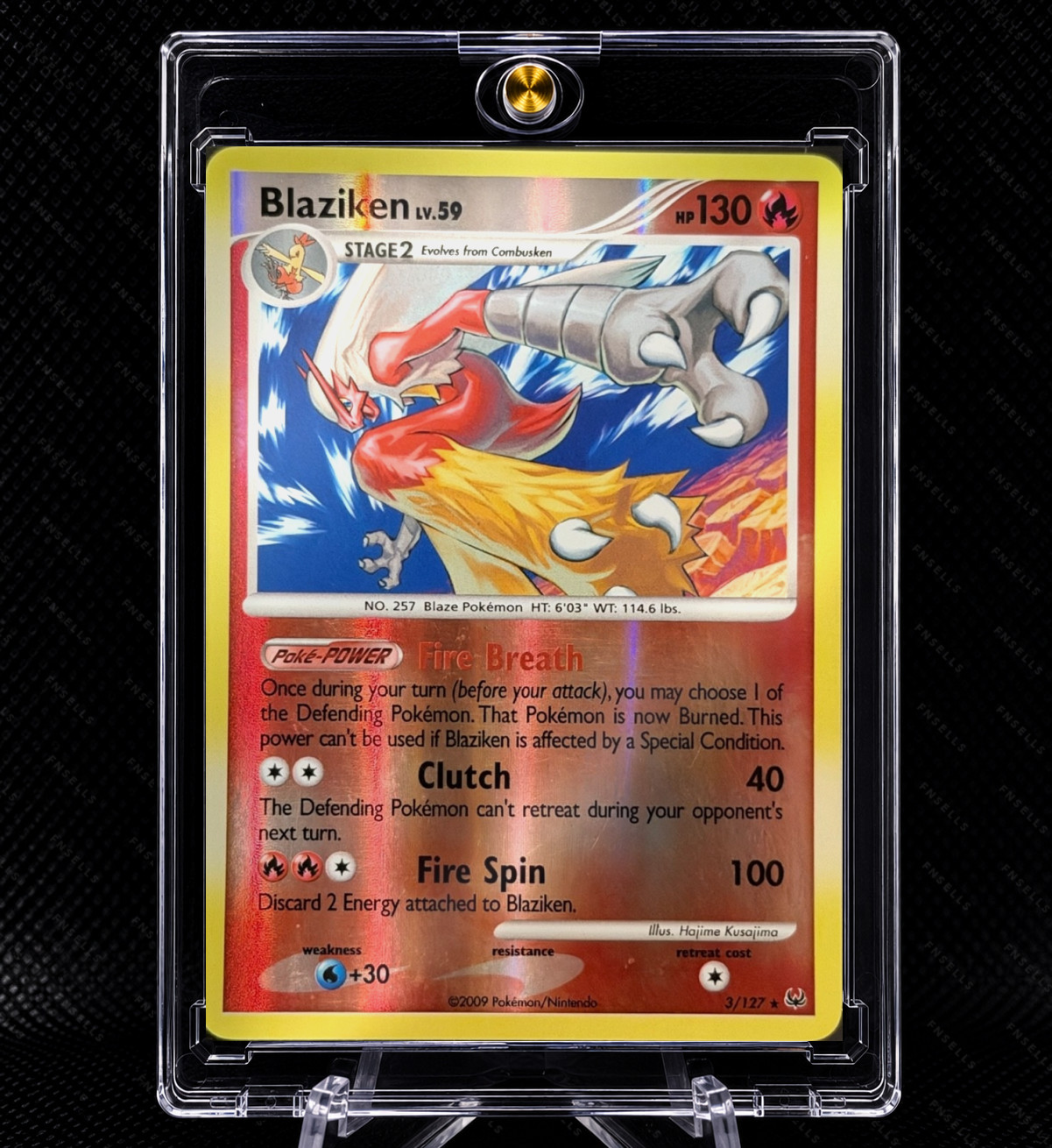 Blaziken REVERSE HOLO 3/127 PLATINUM POKEMON CARD Blaziken REVERSE HOLO 3/127 PLATINUM POKEMON CARD