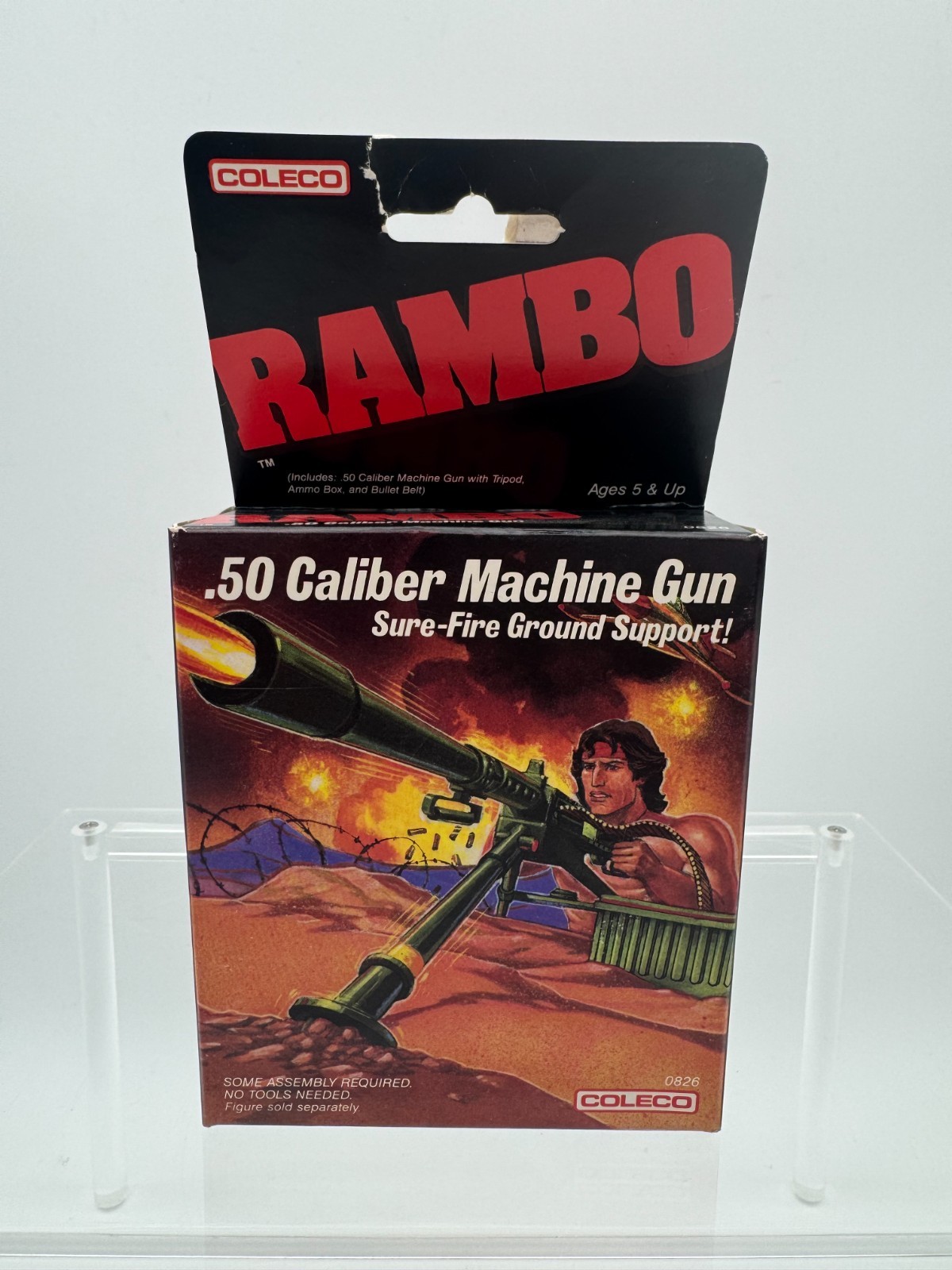 Vintage 1980\'s 1986 Coleco Toy .50 Caliber Machine Gun Rambo New in Sealed Box