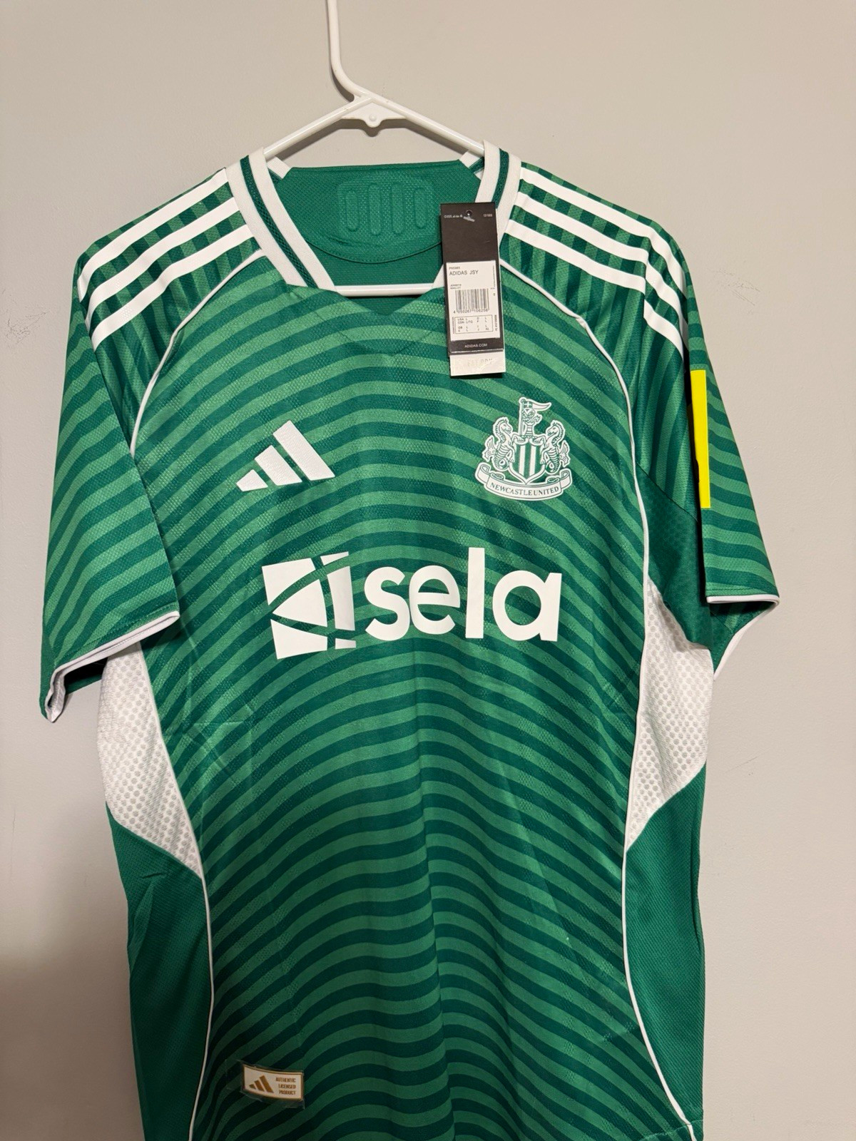 adidas Newcastle United Sela Sponsor Soccer Jersey Green/White