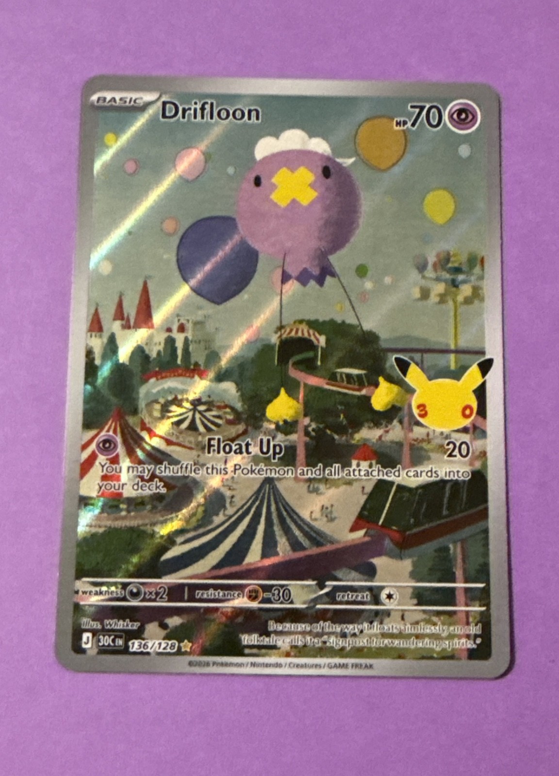 Drifloon 136/128 Me: 30th Celebration Holo Drifloon 136/128 Me: 30th Celebration Holo